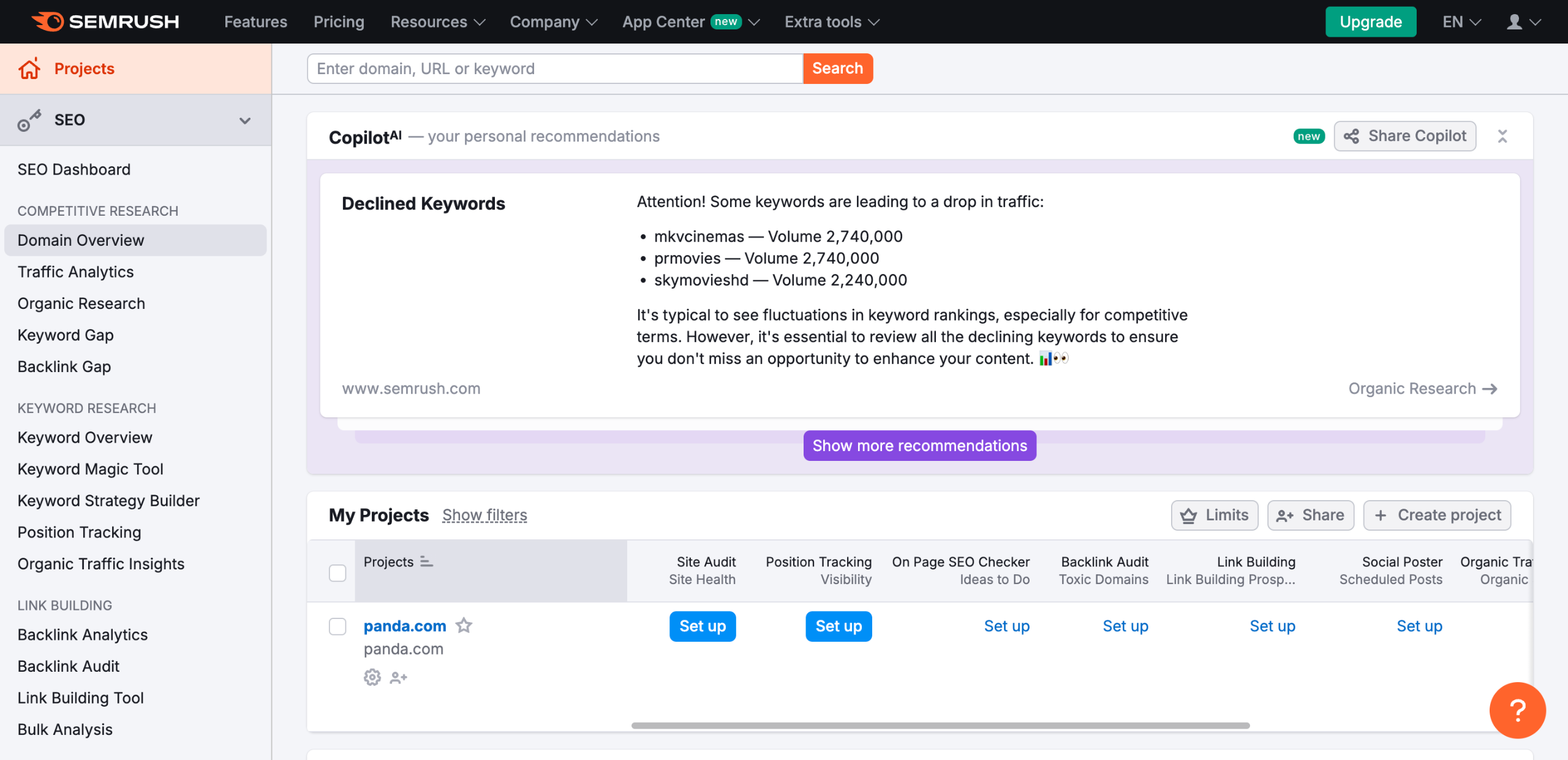 How to Find Domain Authority in Semrush