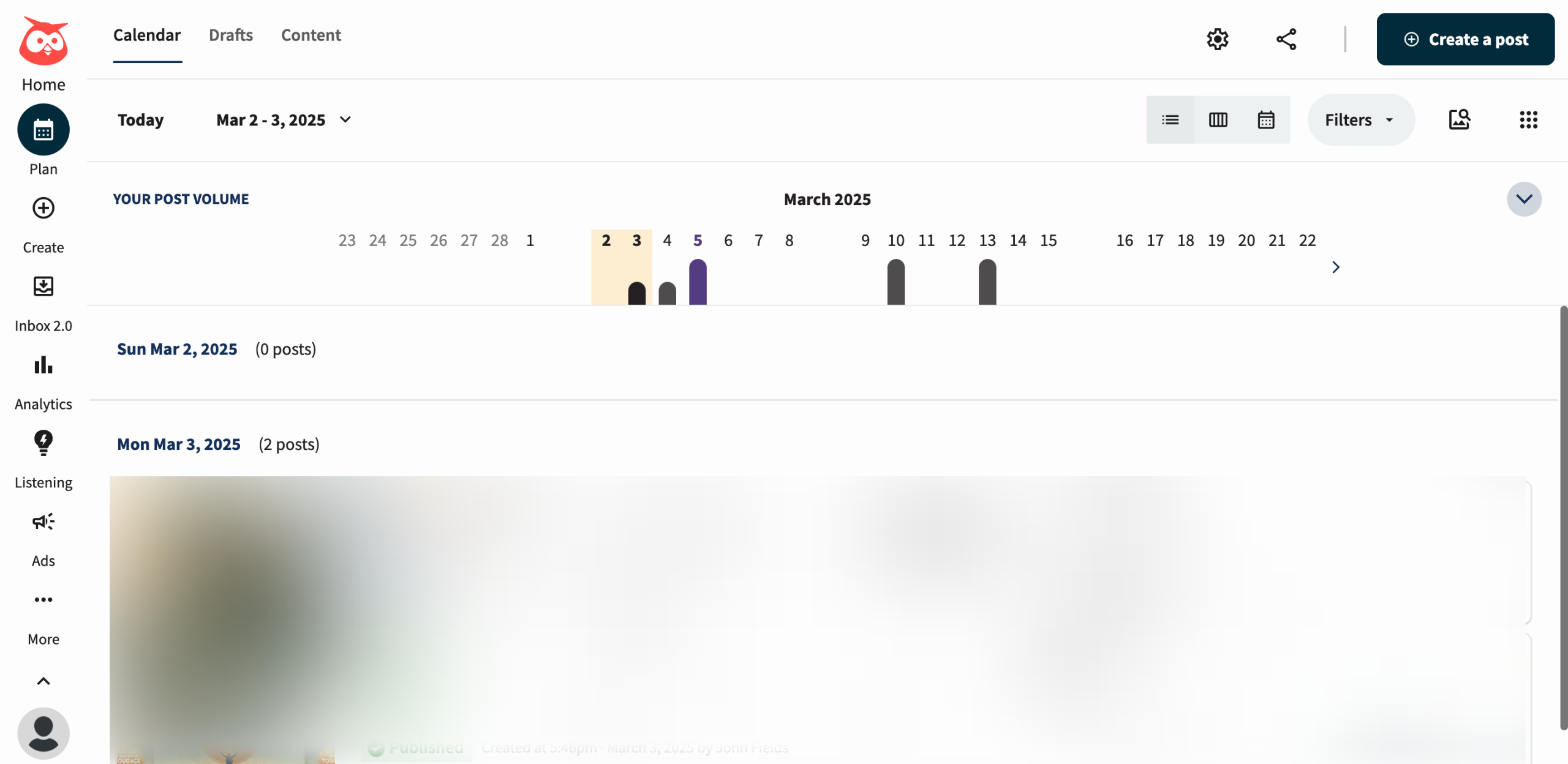 How to Navigate the Content Calendar in Hootsuite