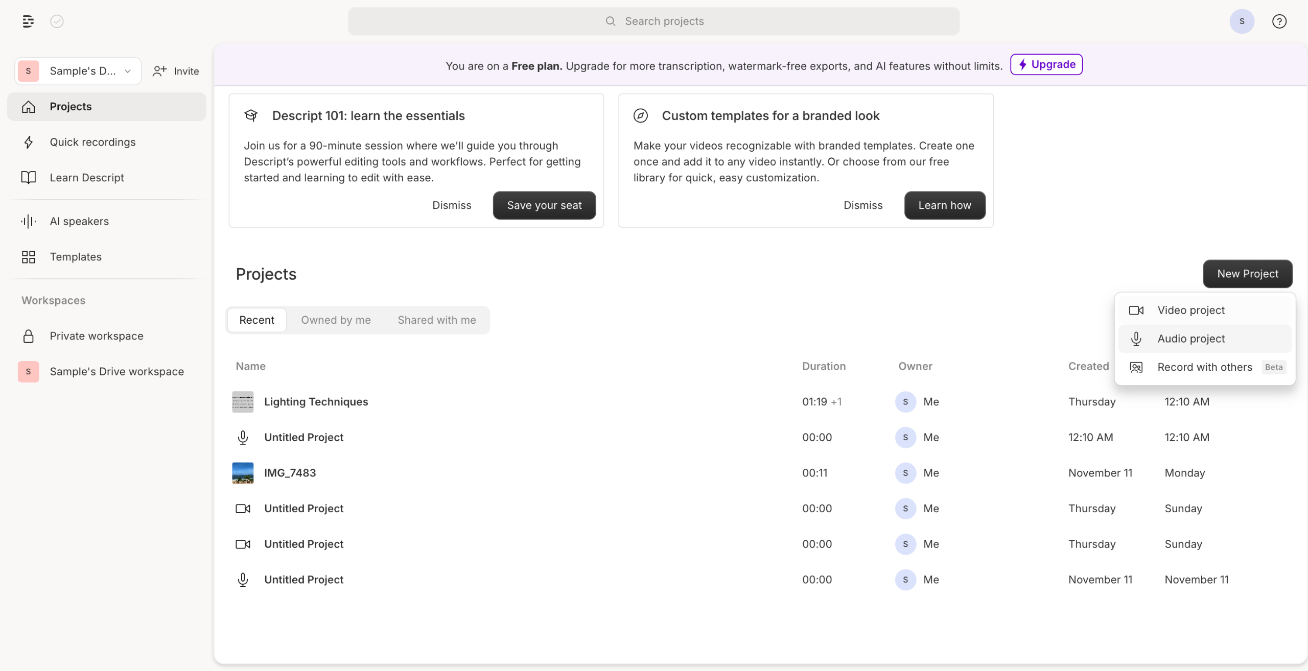 How to Screen Record on Descript