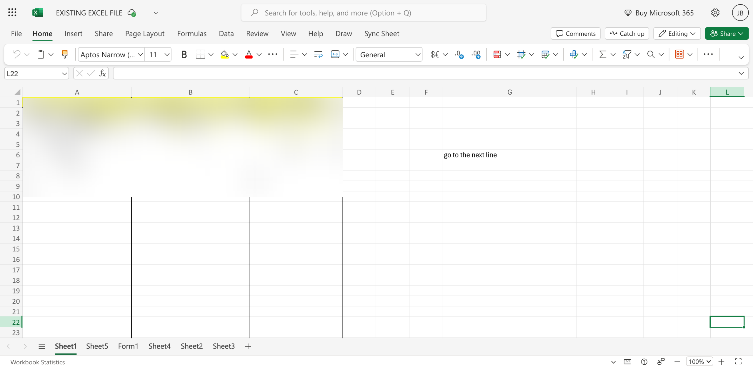 How to Go to the Next Line in Microsoft Excel Cells