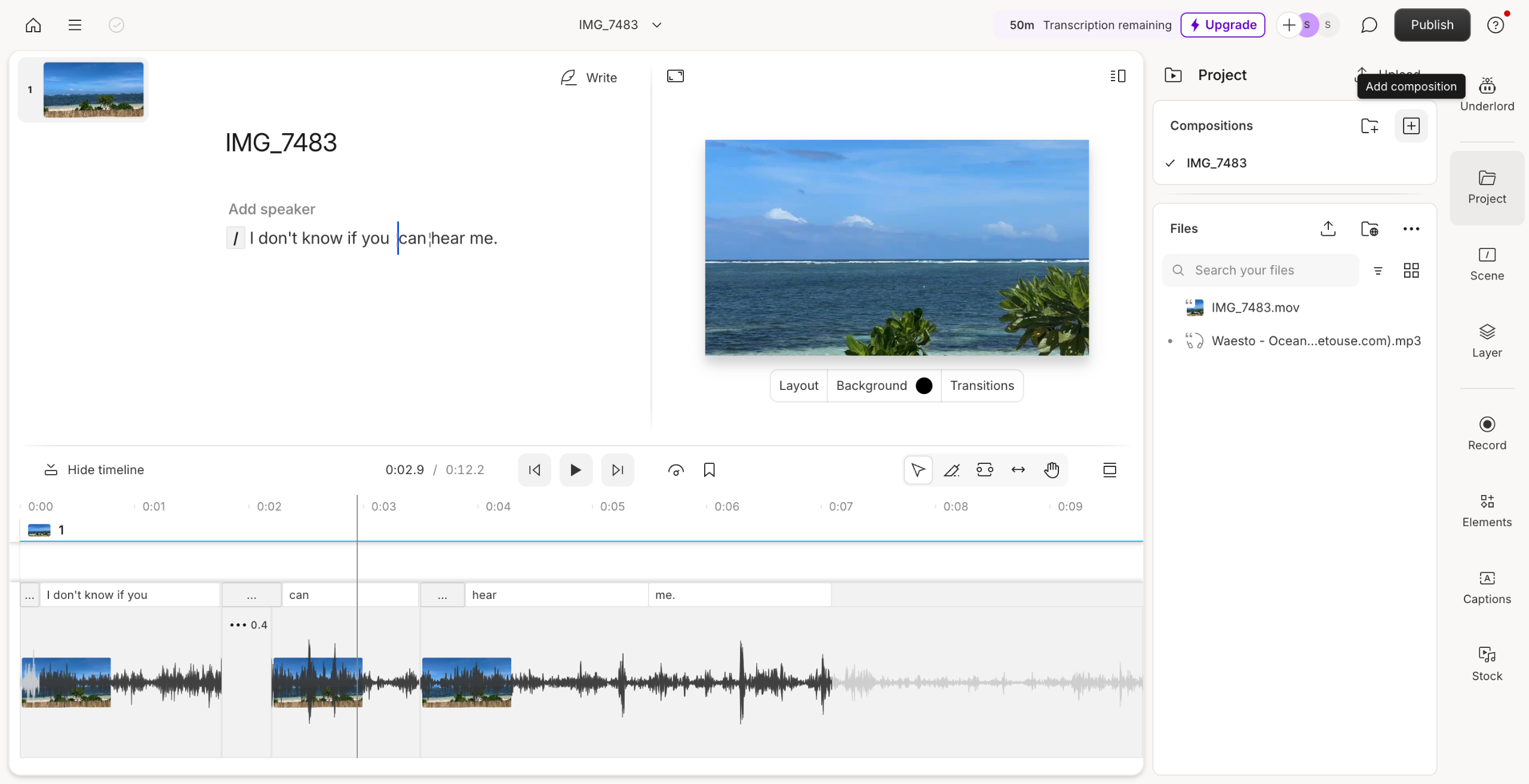 How to Add Music in Descript
