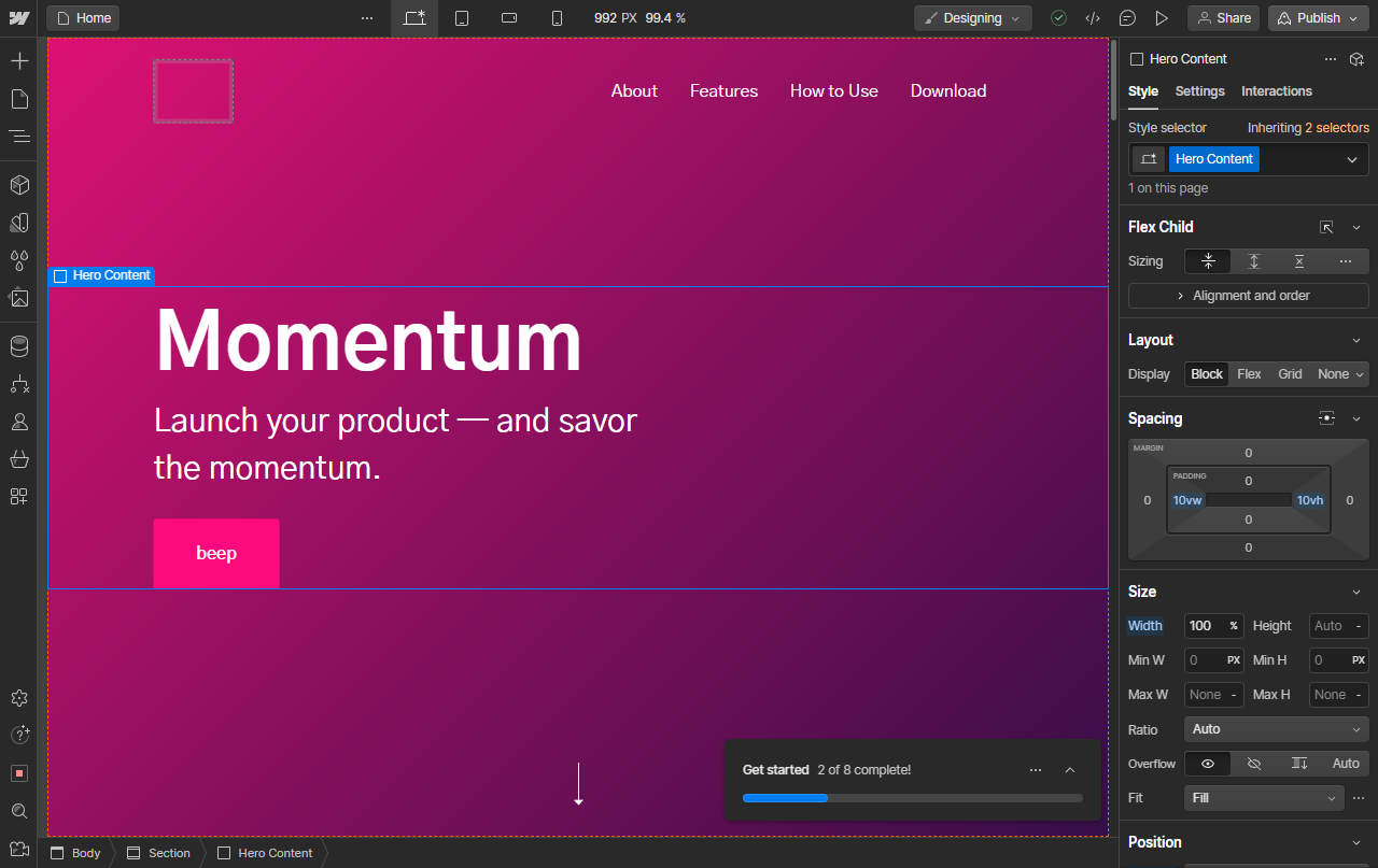 How to publish a webflow site