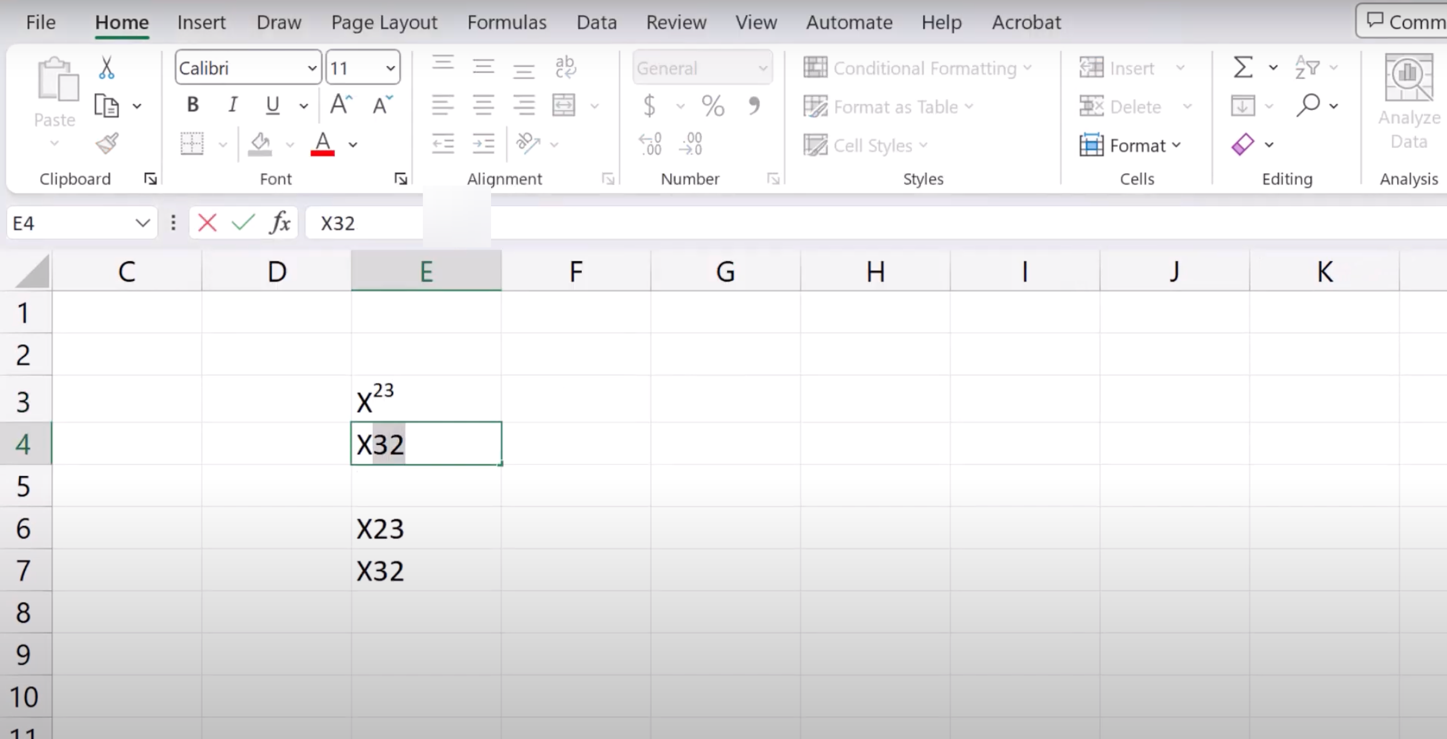 How to Do Subscript in Microsoft Excel