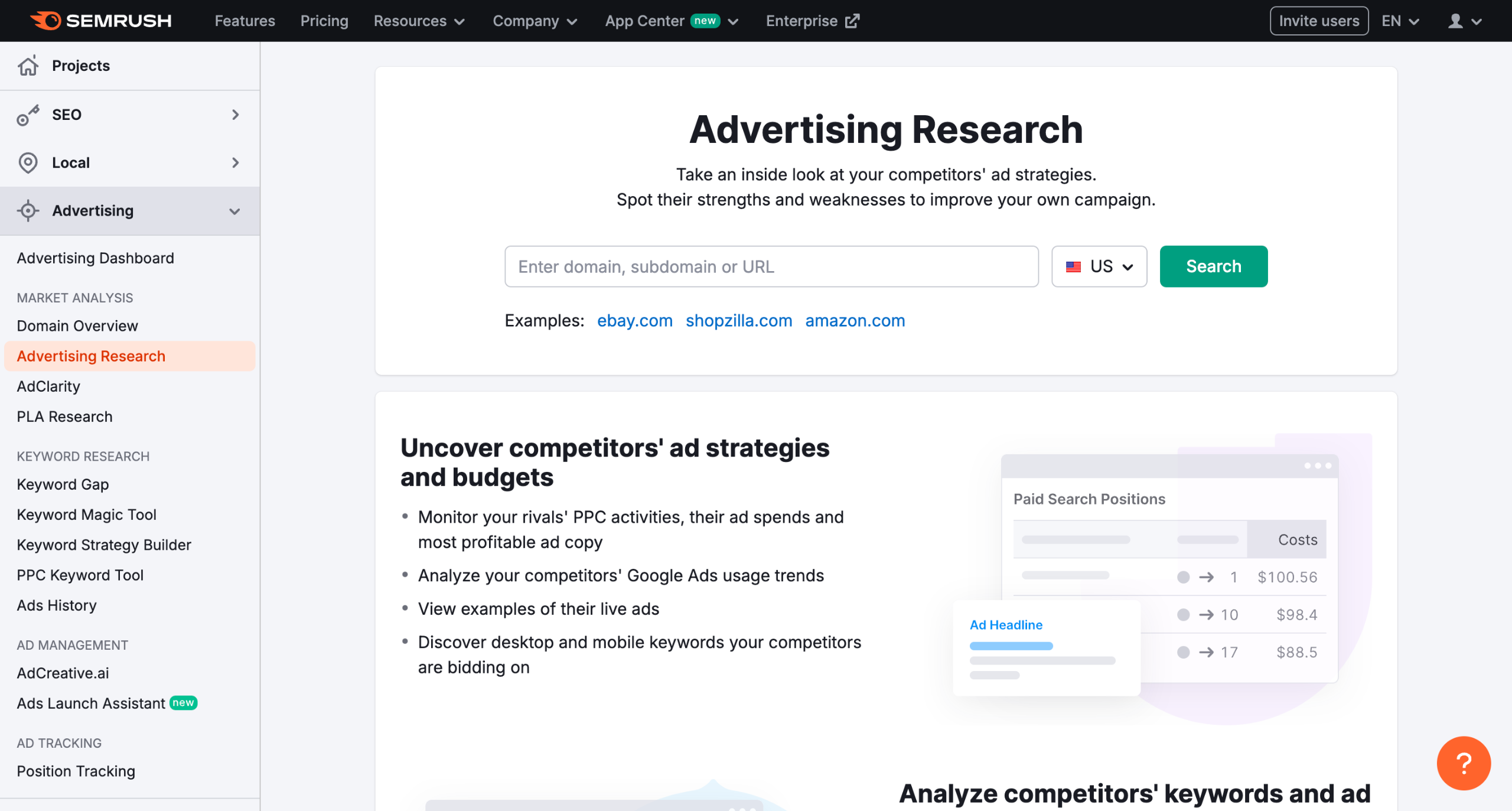 How to use semrush for paid search