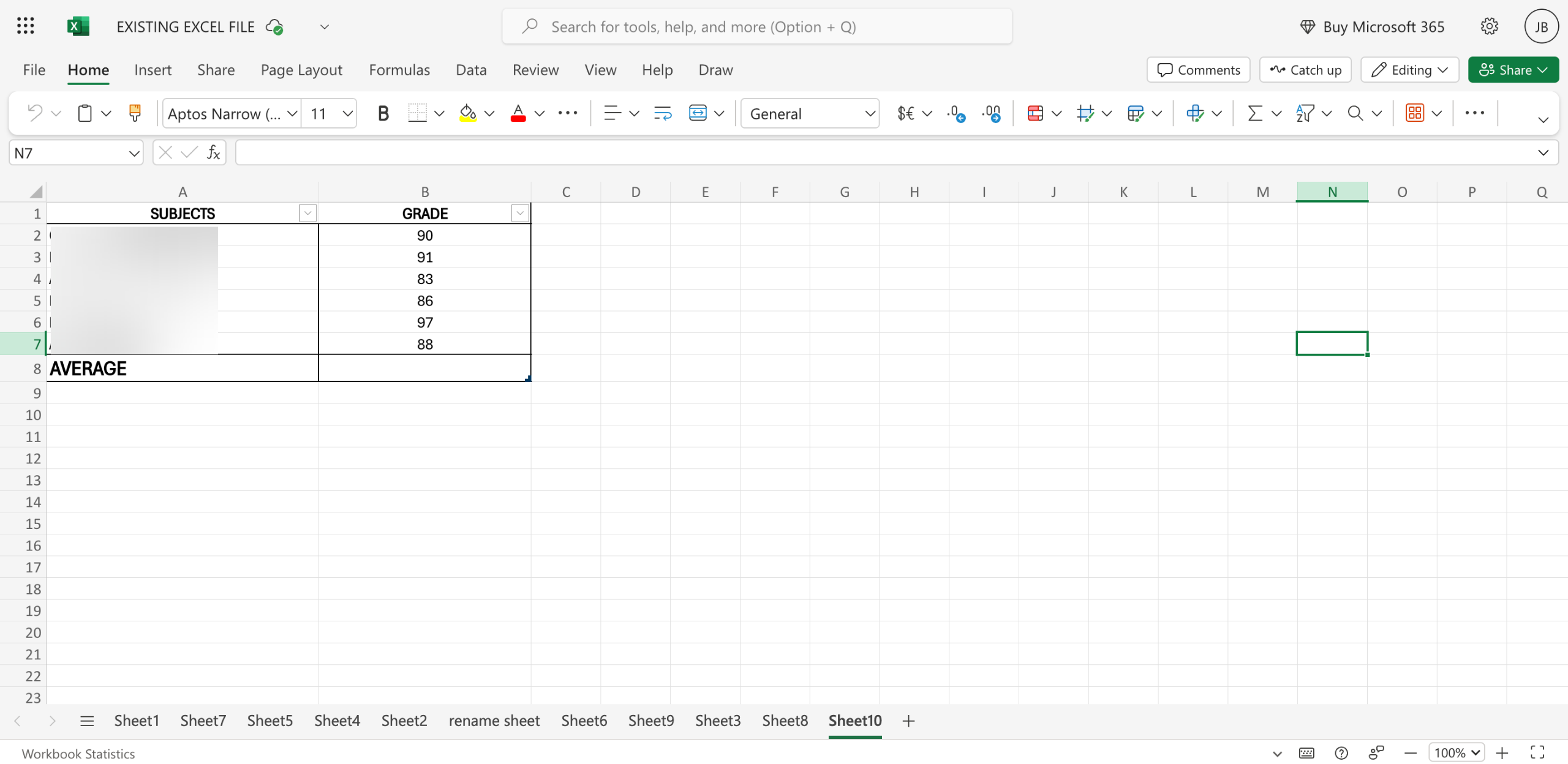 How to Calculate the Average in Microsoft Excel