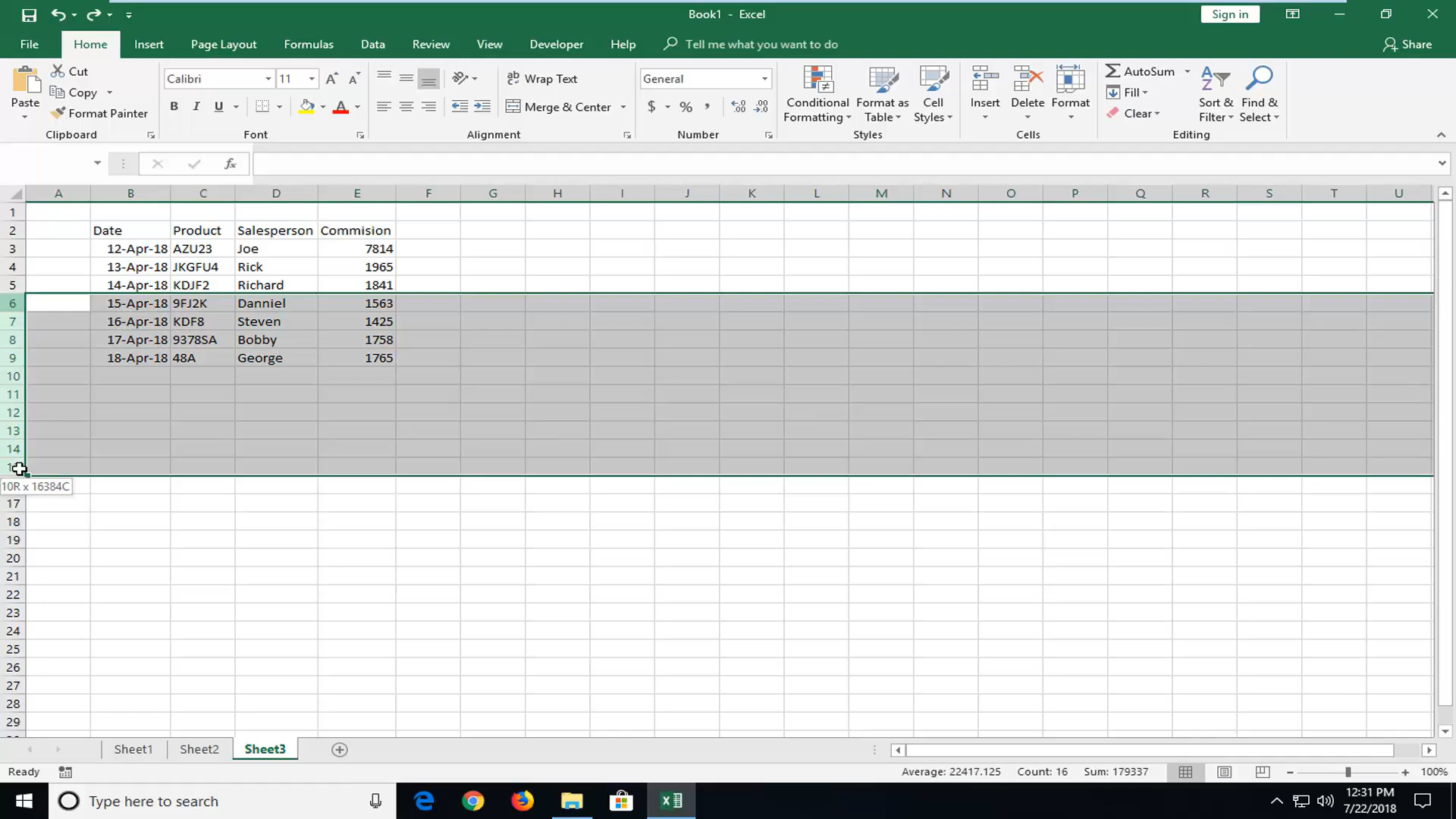 How to Add a Row in Microsoft Excel