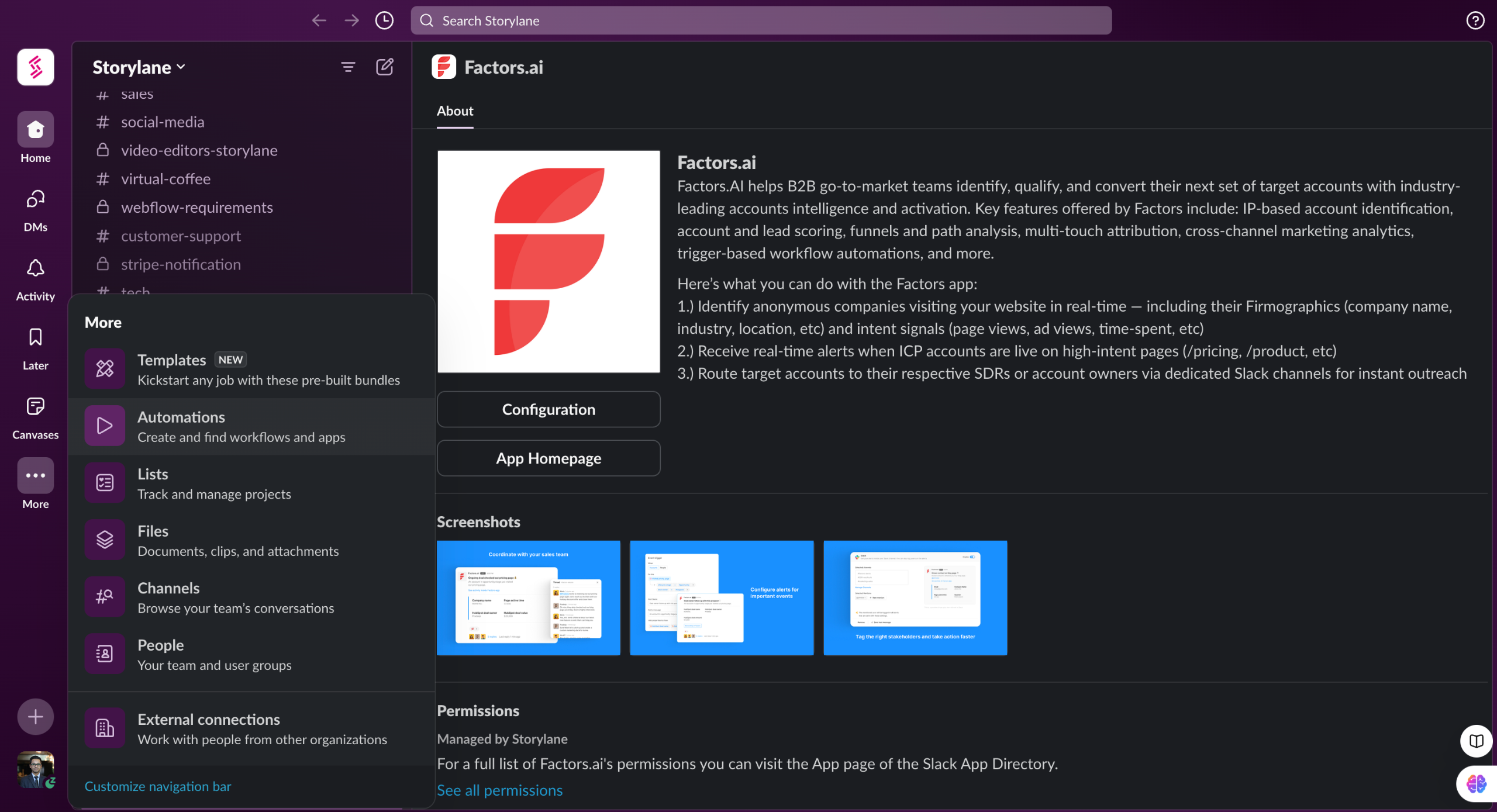 Outreach slack integration