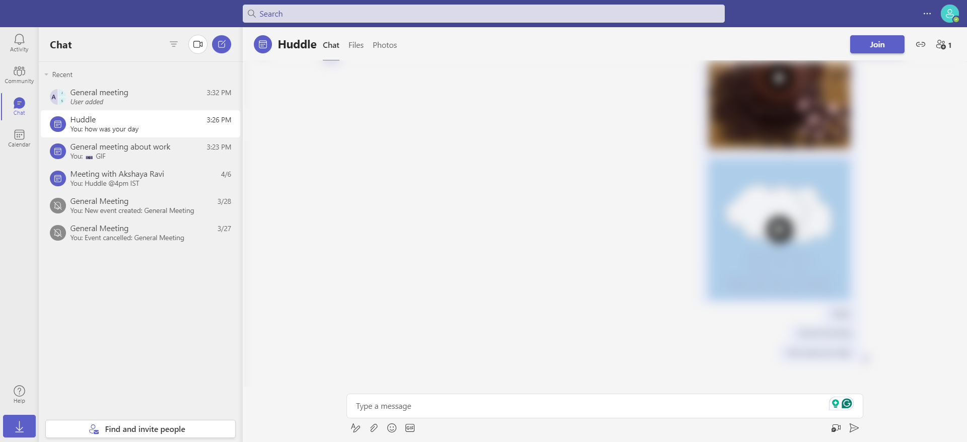 How to share chat history in teams?