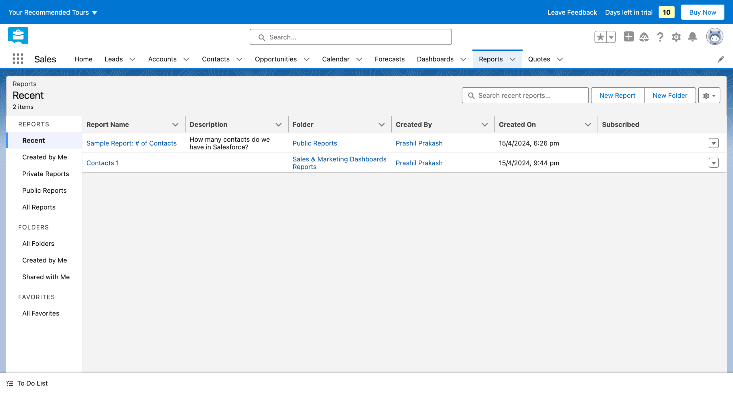 Salesforce - How to make a report public in