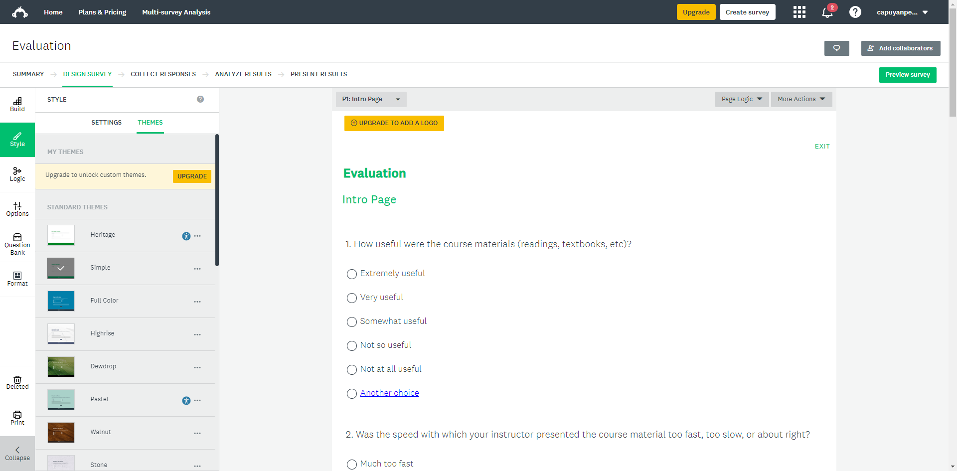 How Do We Remove Question from Intro Page in SurveyMonkey