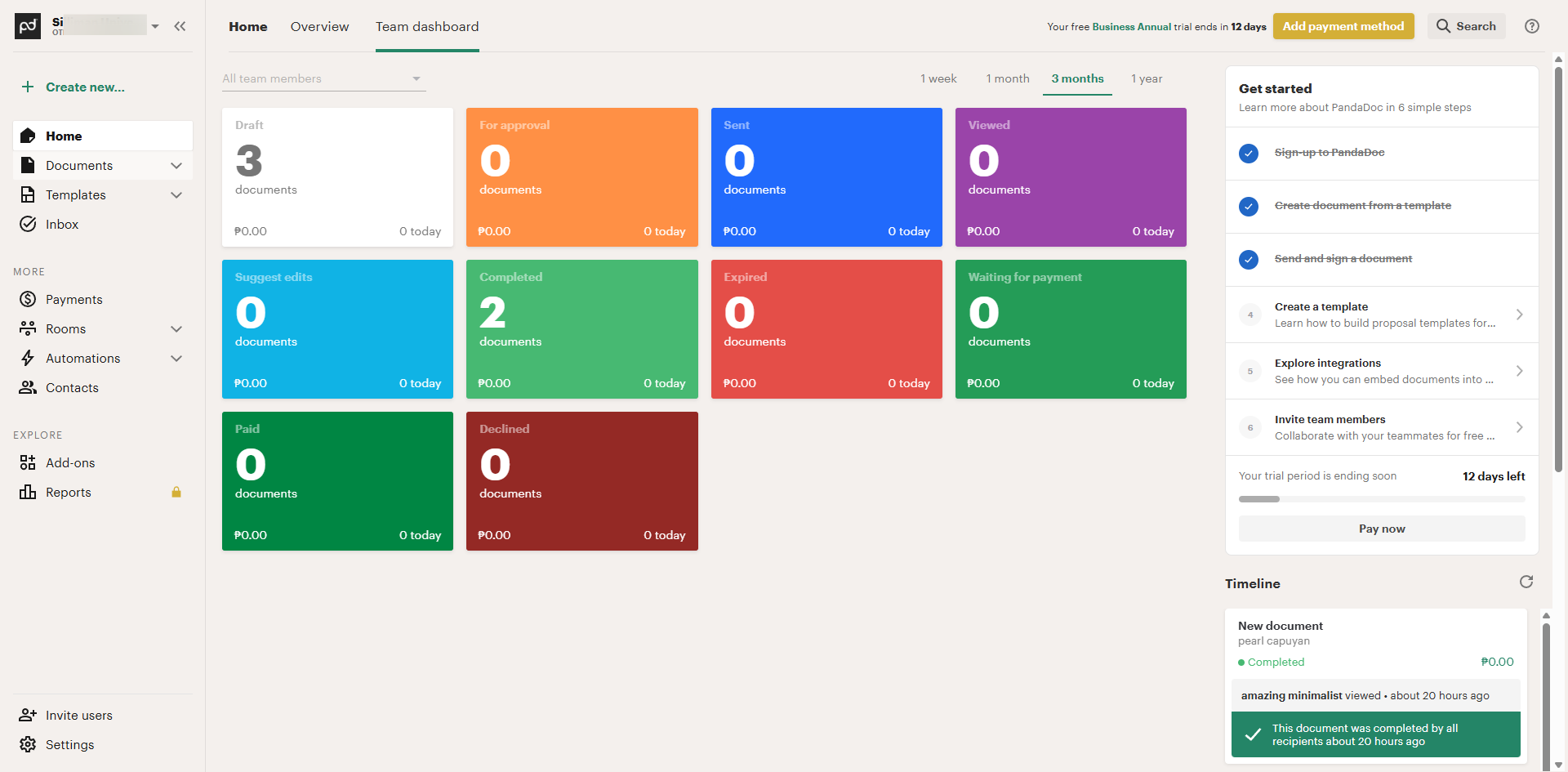 How to View Basic Analytics in PandaDoc