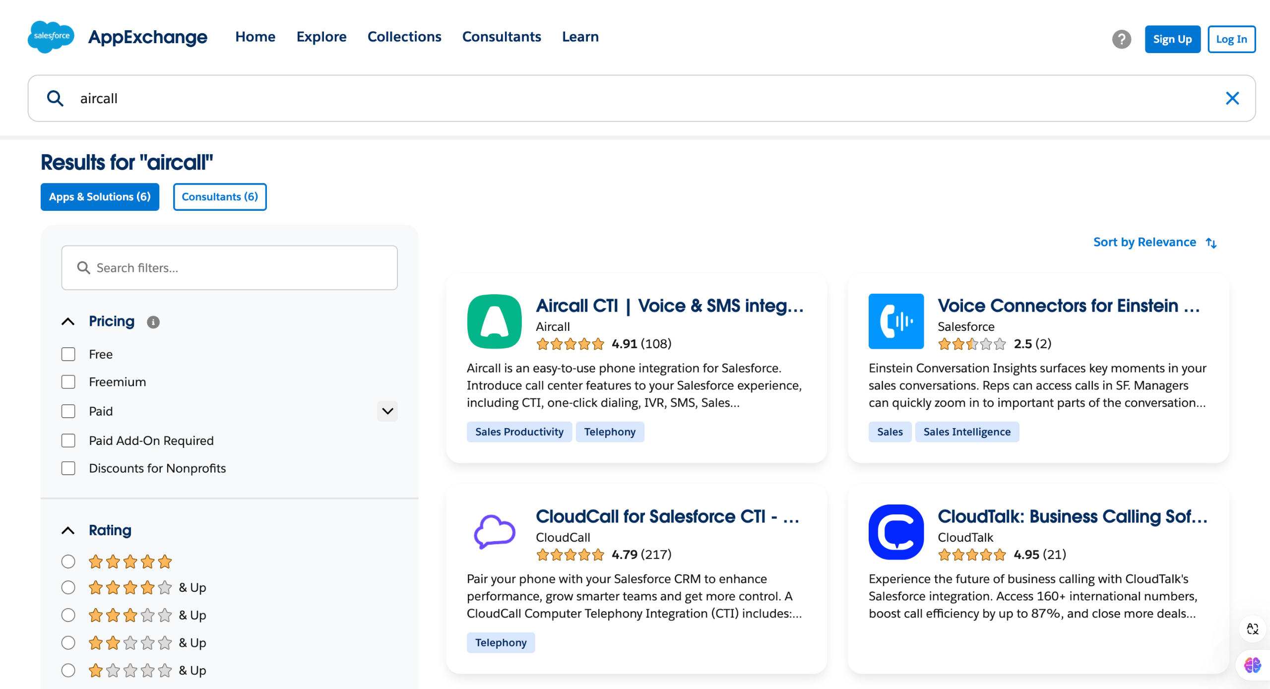 Aircall salesforce integration