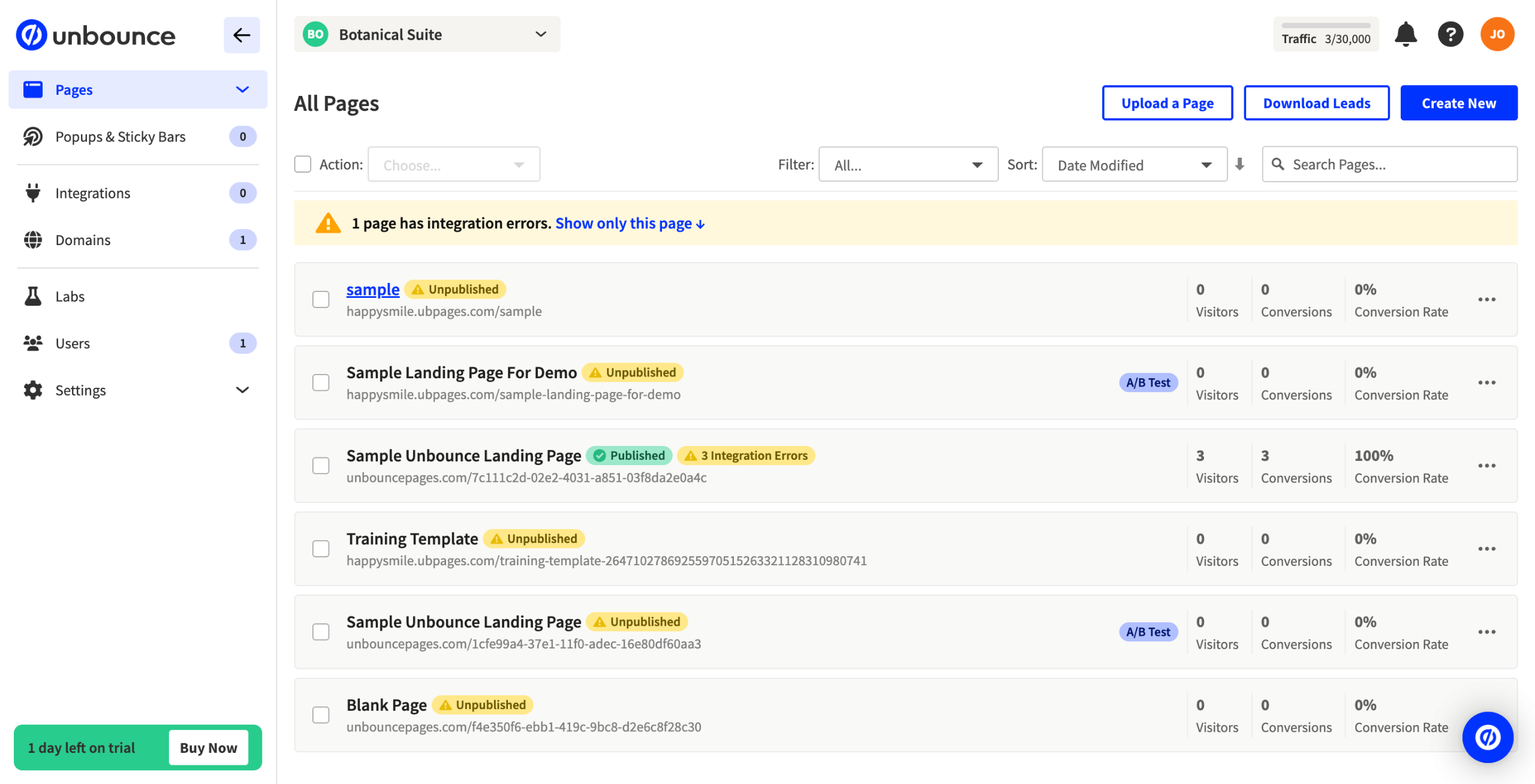 How to Create a Template to Reuse and Make Other Pages in Unbounce