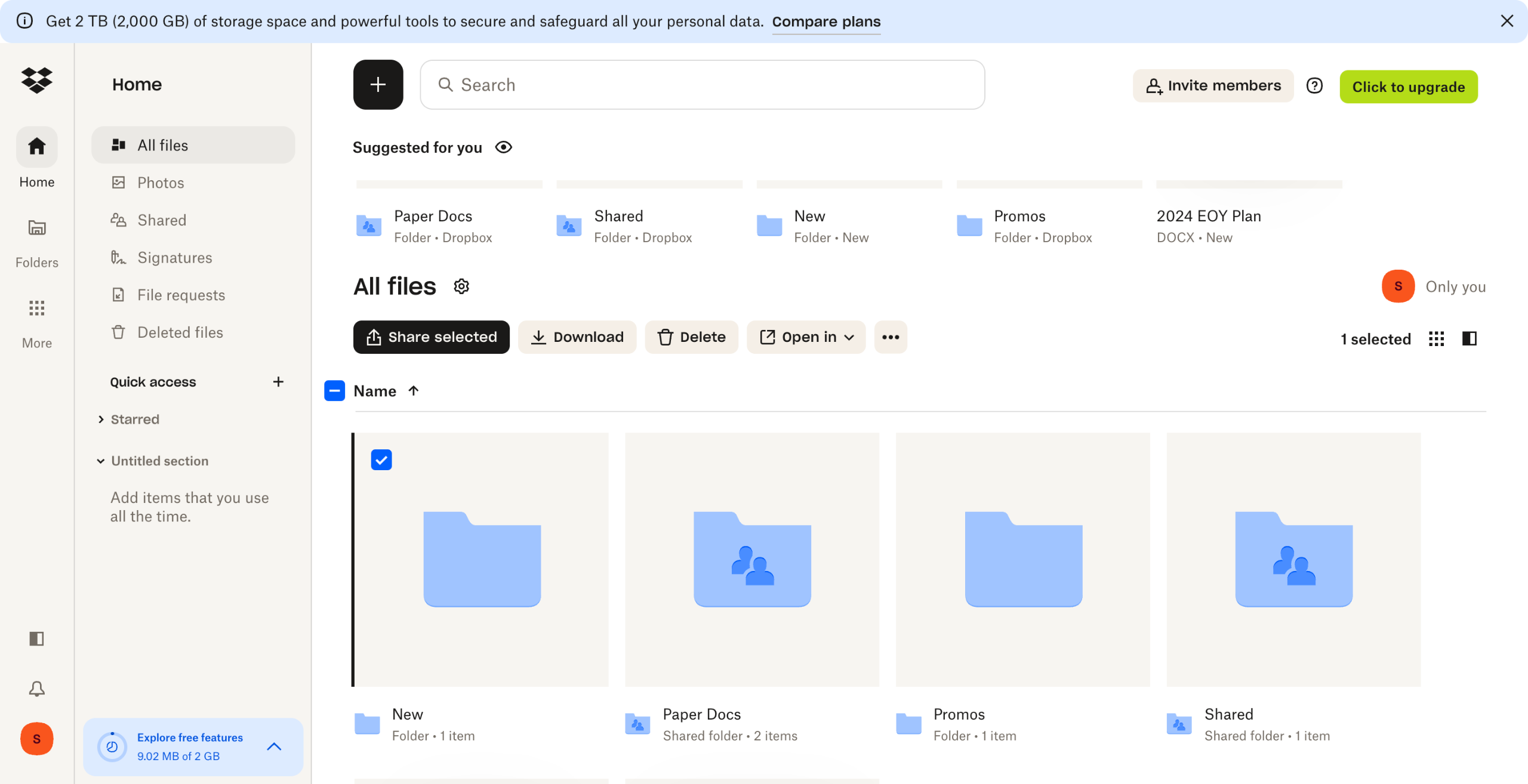 How to rename a folder in dropbox
