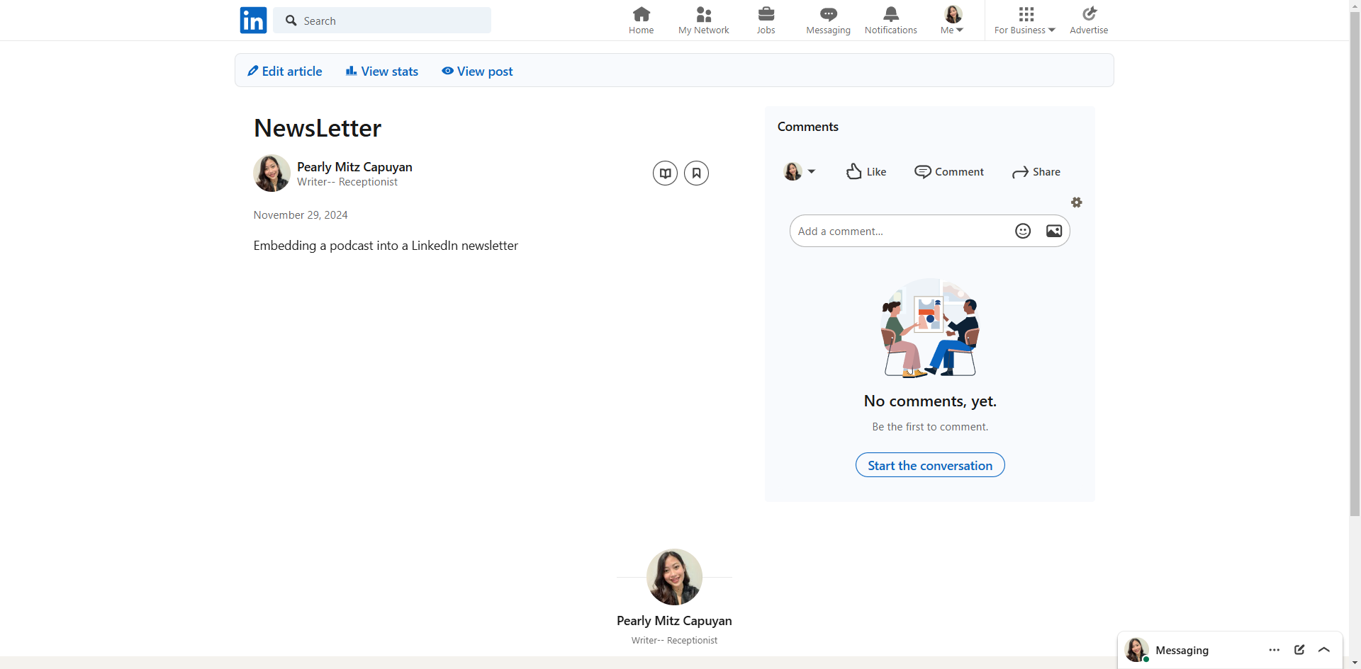 How to Embed a Podcast into a LinkedIn Newsletter