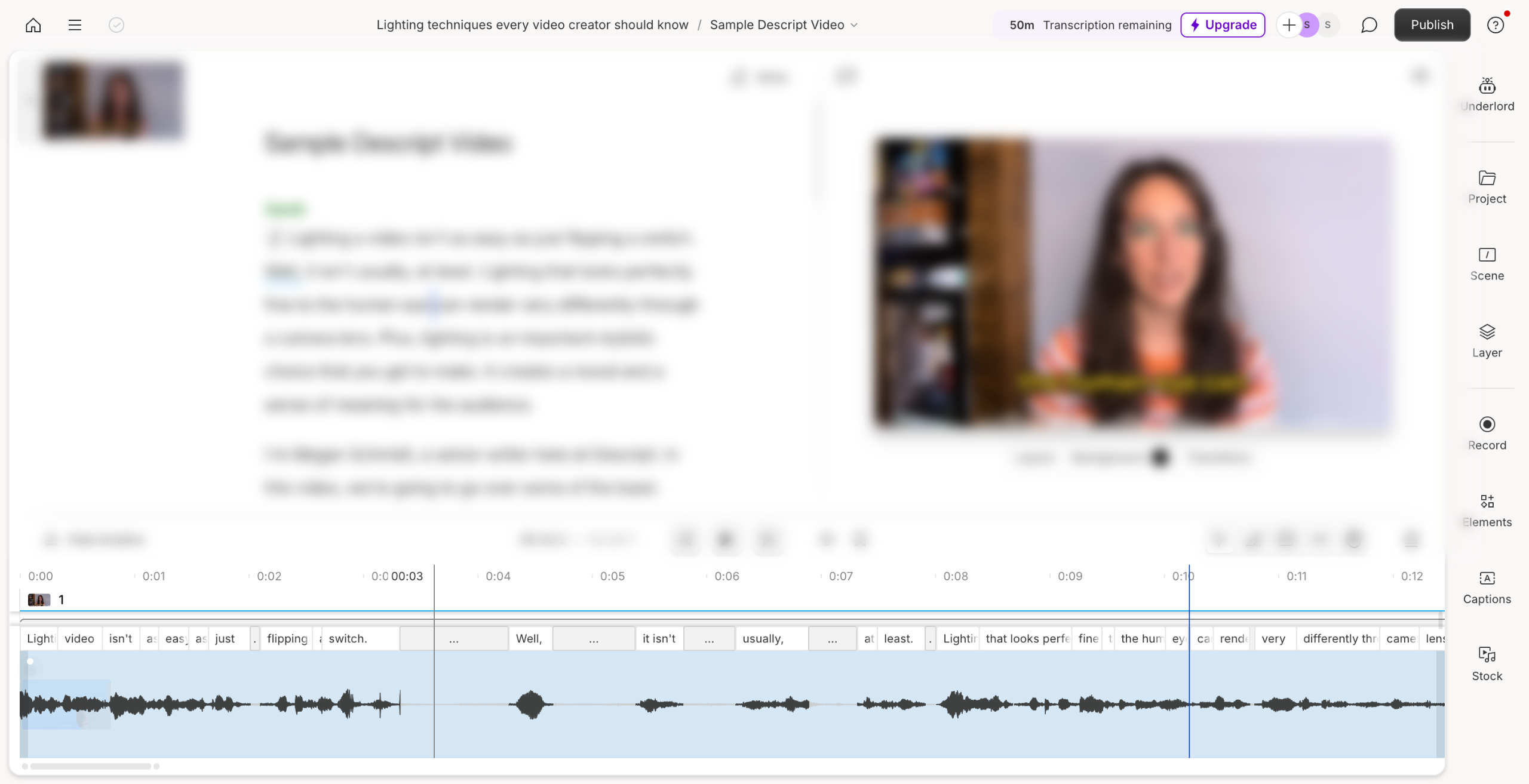 How to Cut Video in Descript