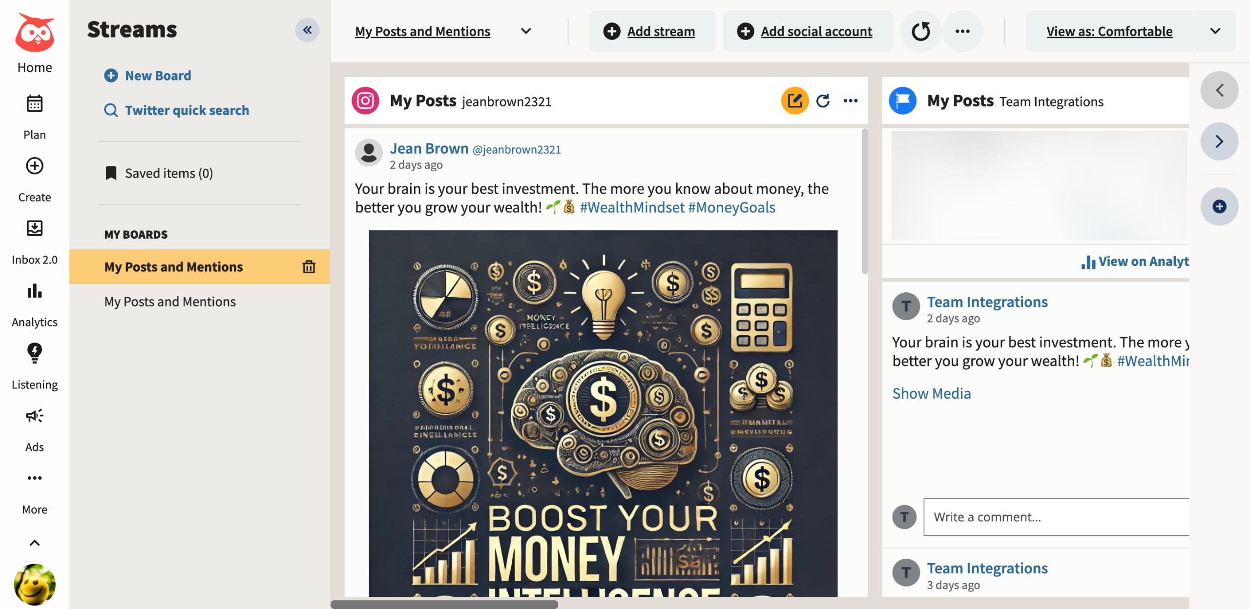 How to Reset the Dashboard Layout in Hootsuite