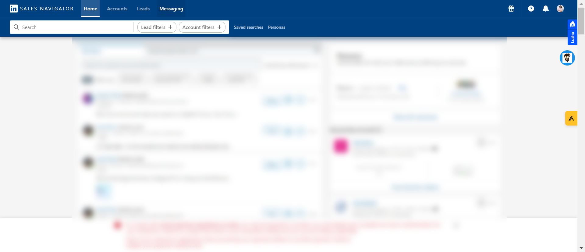 How to delete messages in linkedin sales navigator?