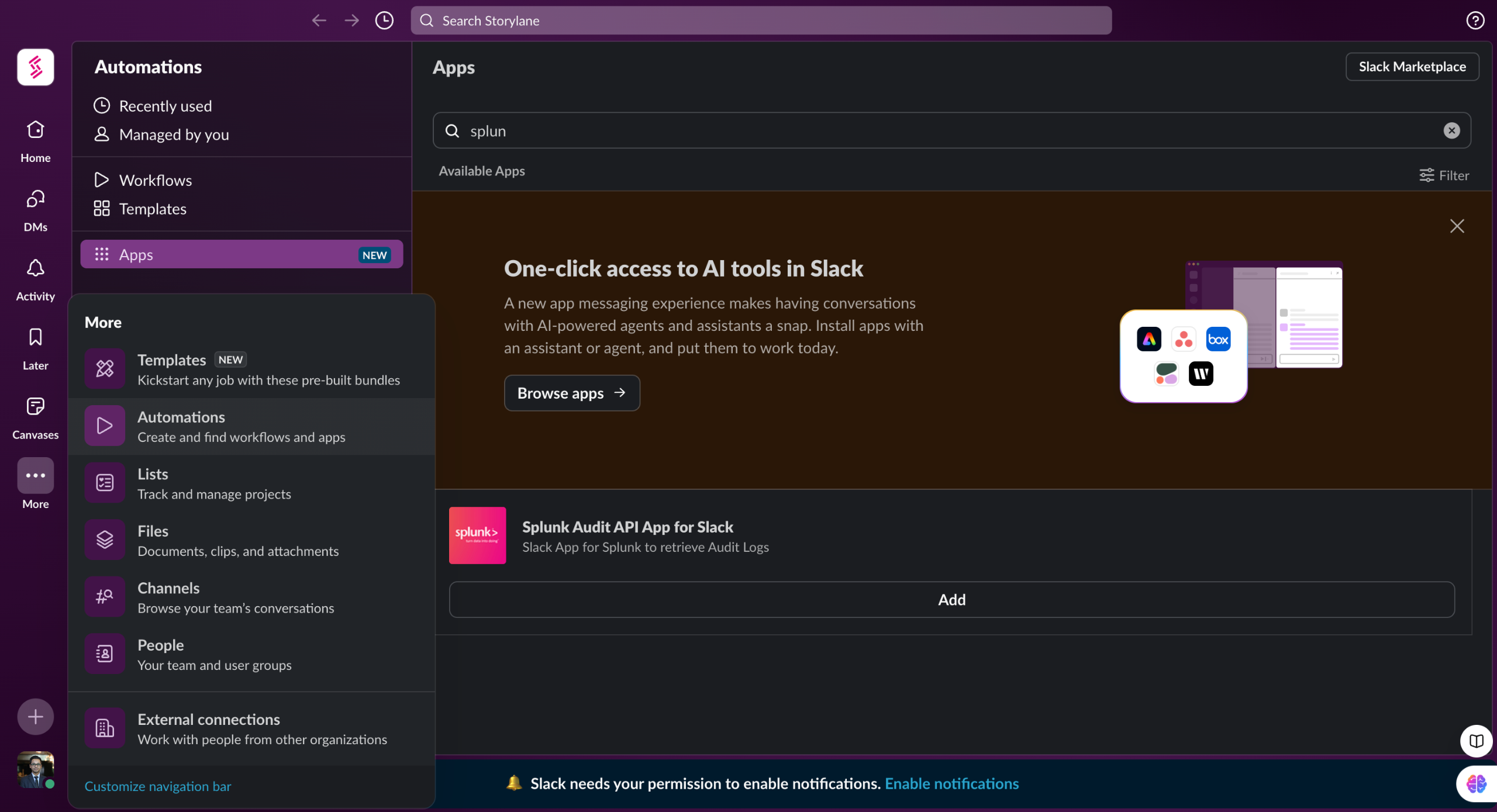 Splunk slack integration