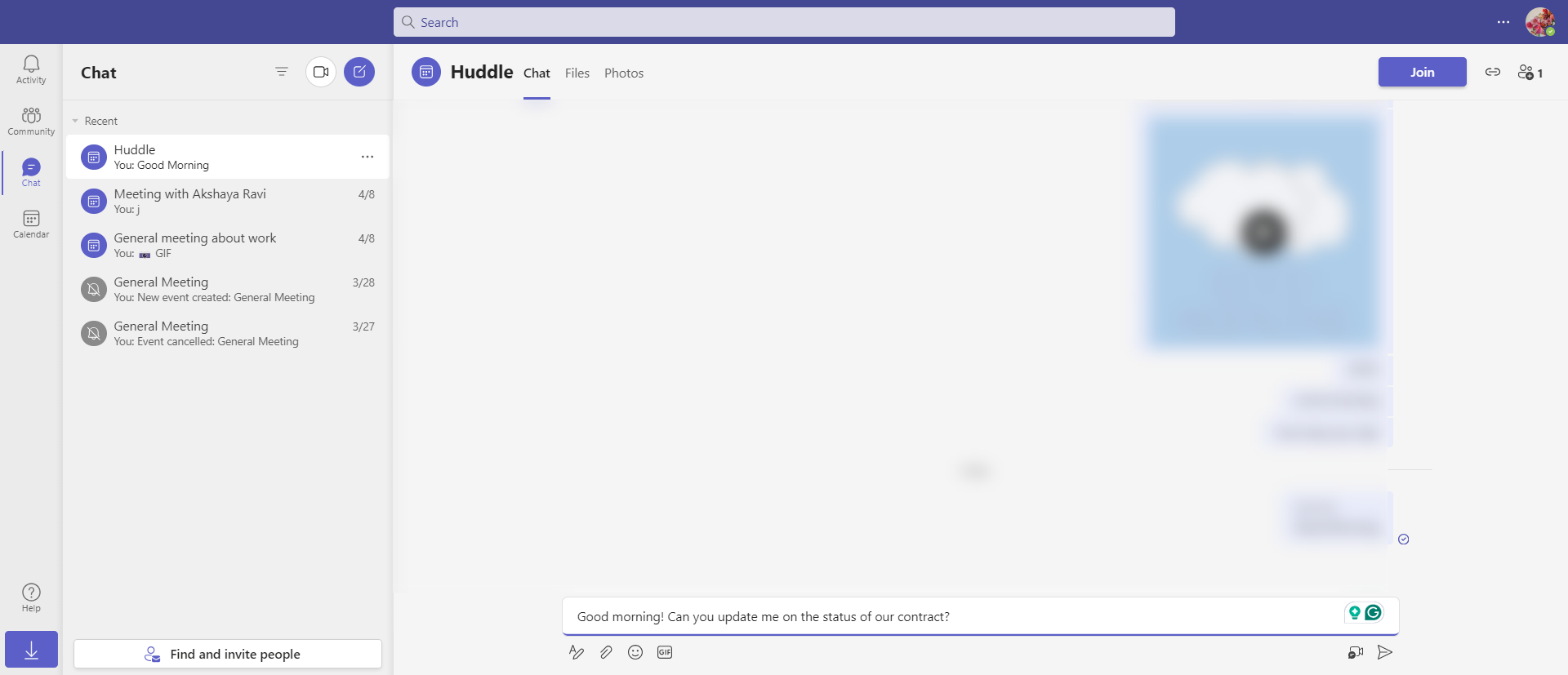 How to schedule a message in teams?