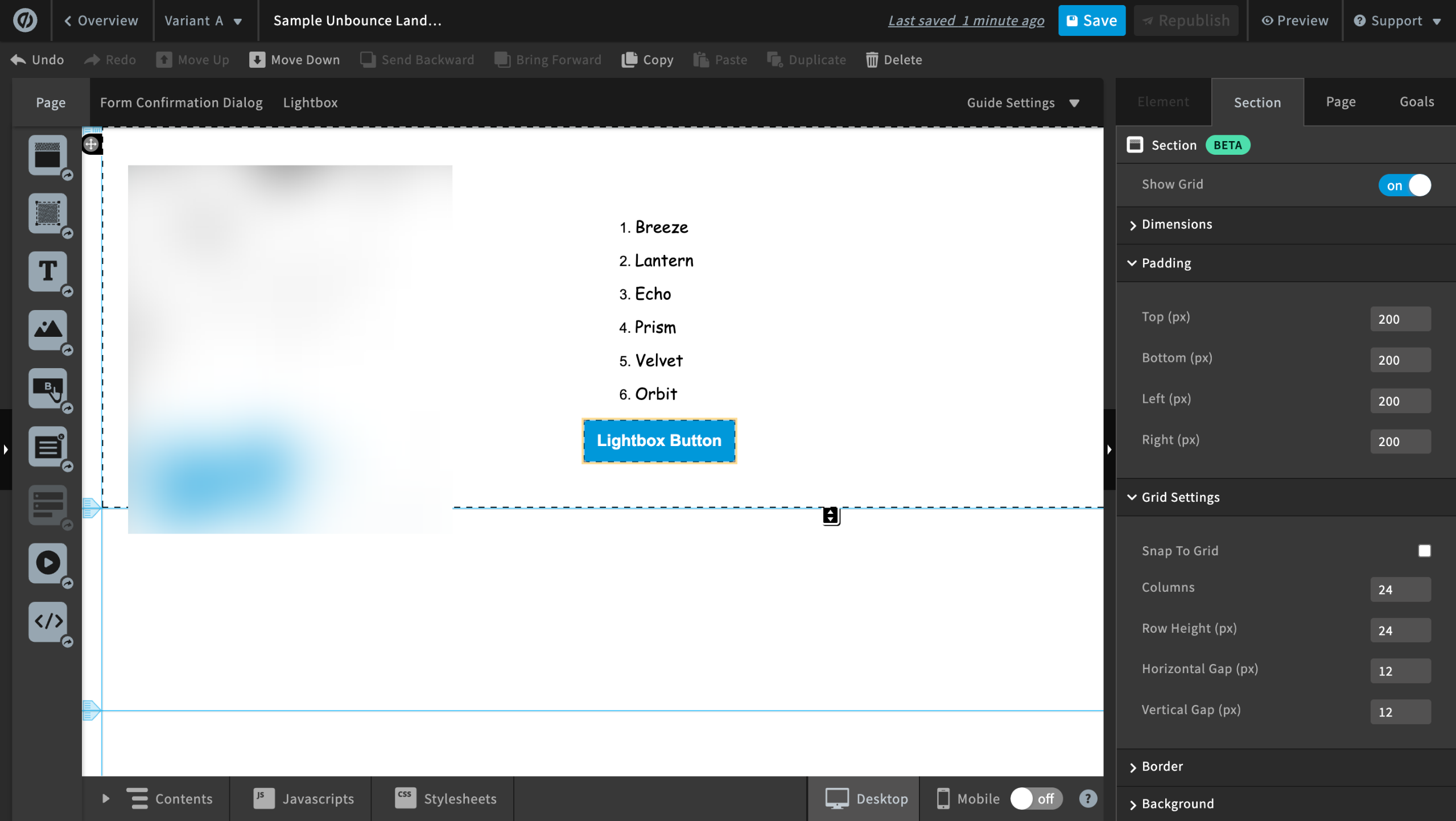How to Trigger a Lightbox in Unbounce