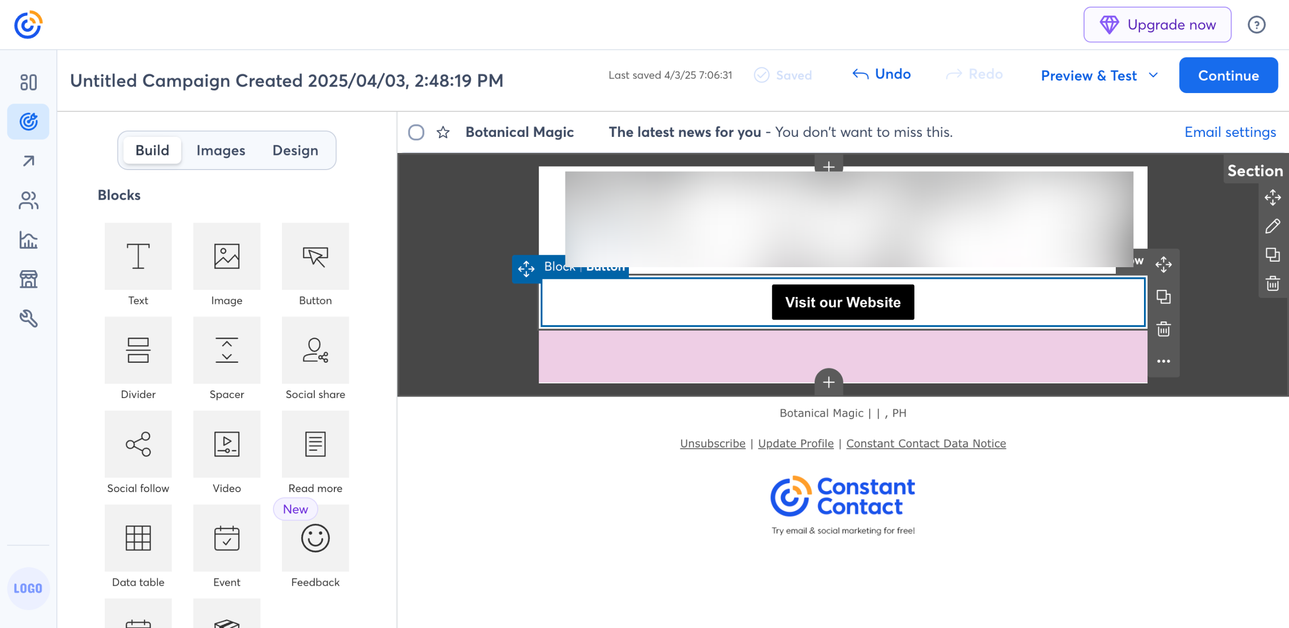 How to Change the Button Style in Constant Contact Emails