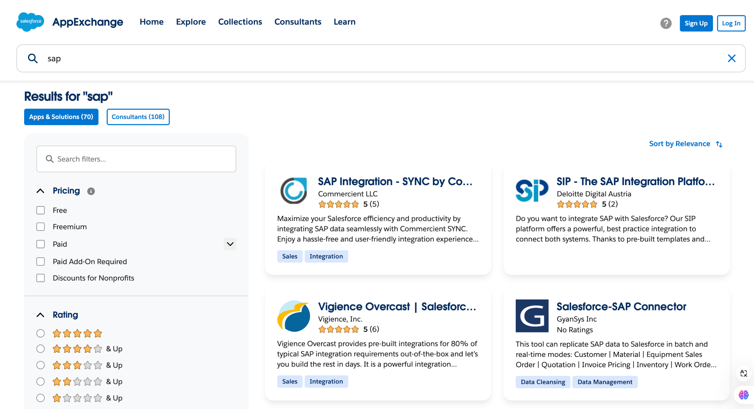 Salesforce sap integration