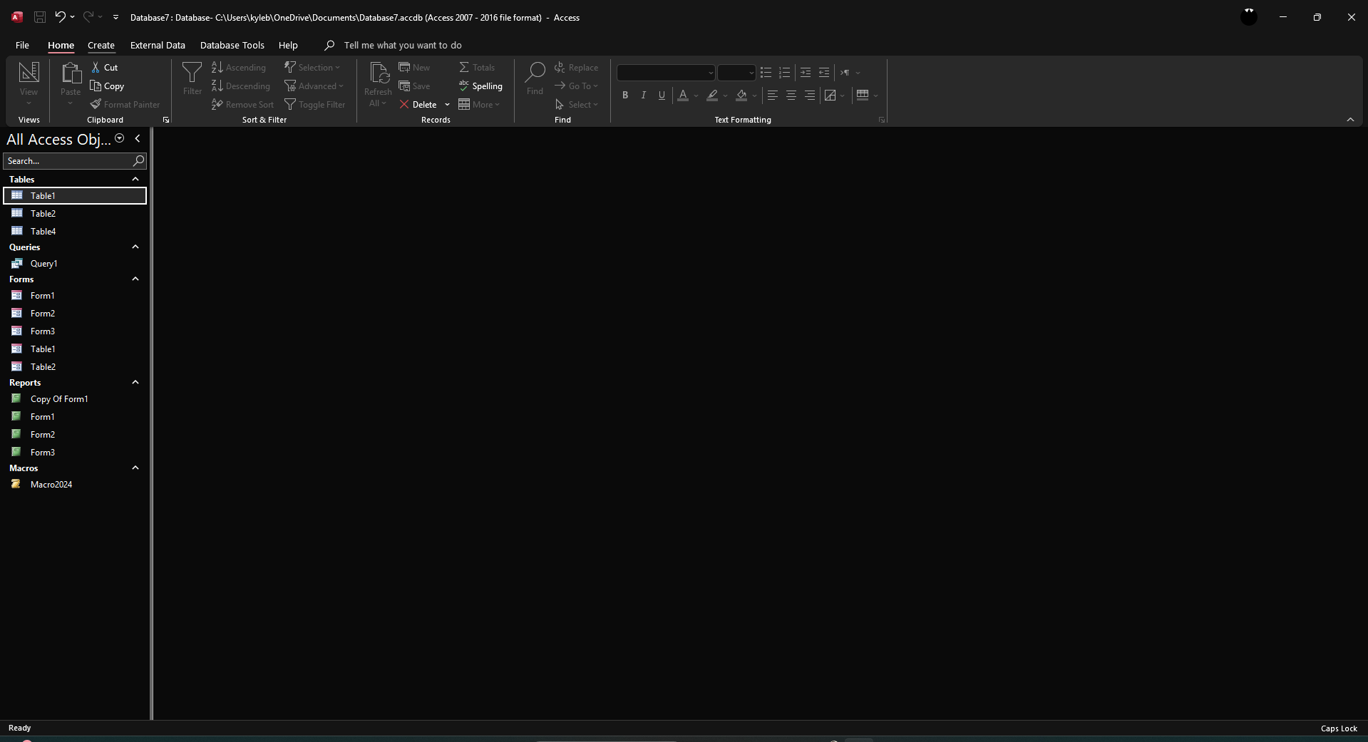How to Create Table in MS Access Using Design View