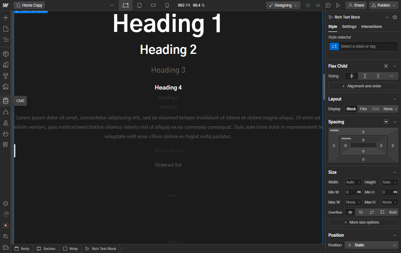 How To Remove CMS From Webflow