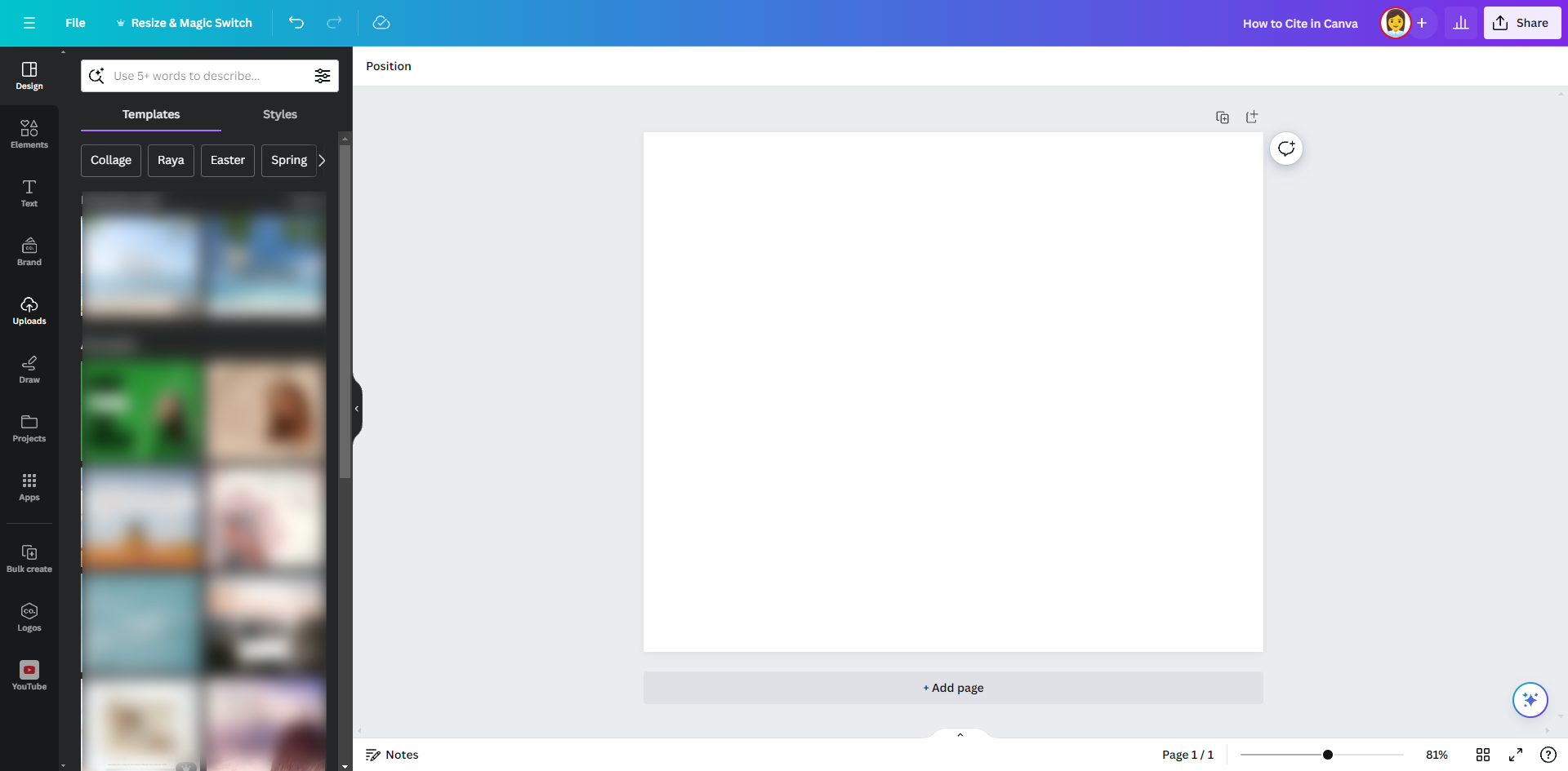 How to Cite in Canva