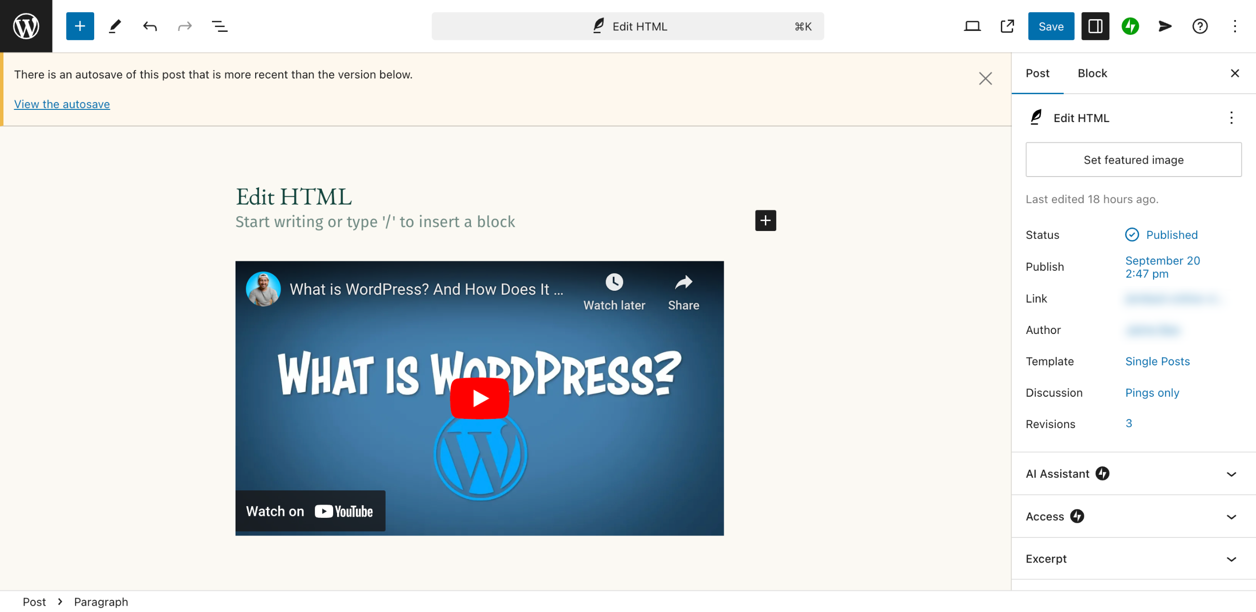 How to Edit HTML in WordPress Posts