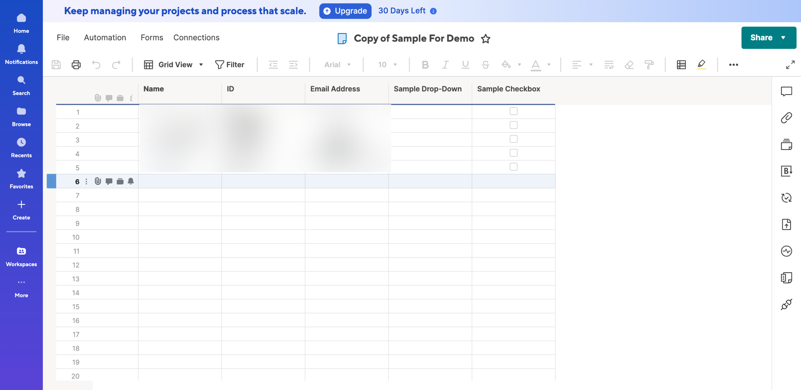 How to Add a Row in Smartsheet