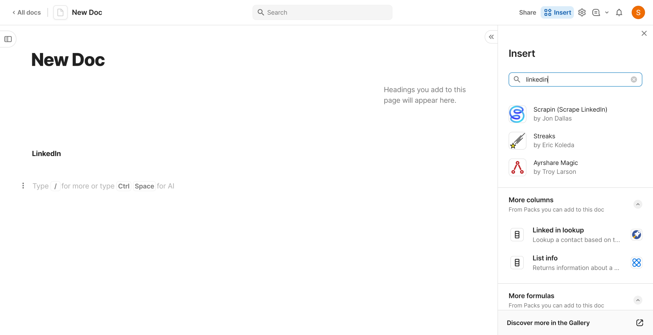 How to Connect Coda with LinkedIn