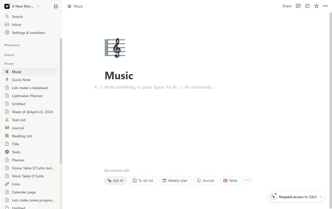 How to add music to notion