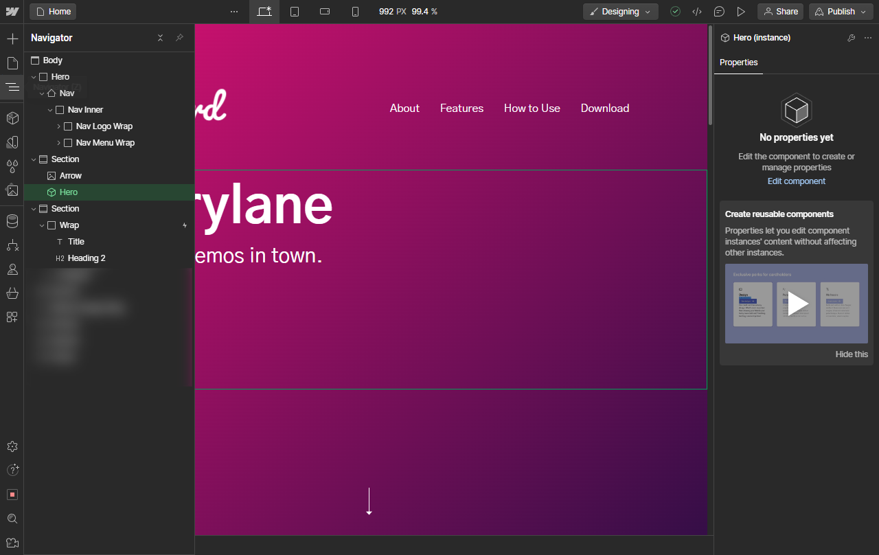 How To Edit Components In Webflow