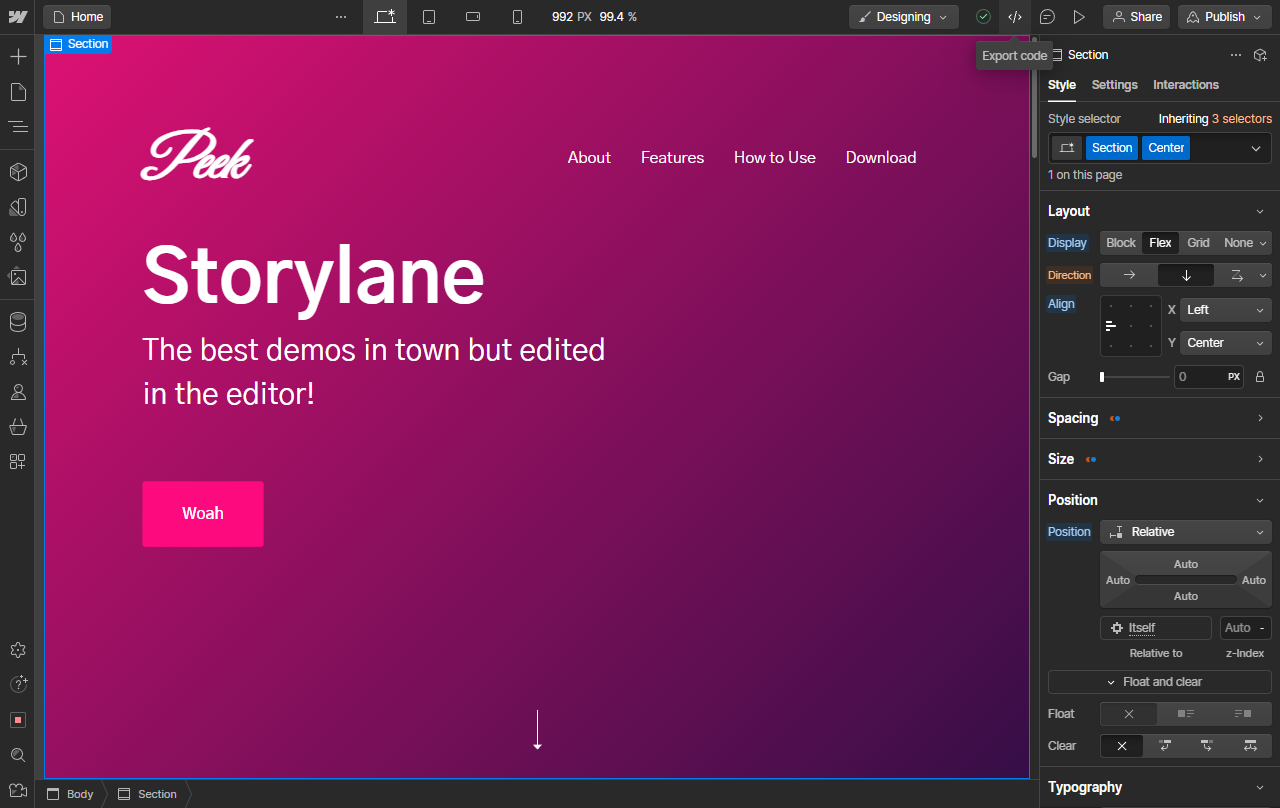 How To Export Code From Webflow