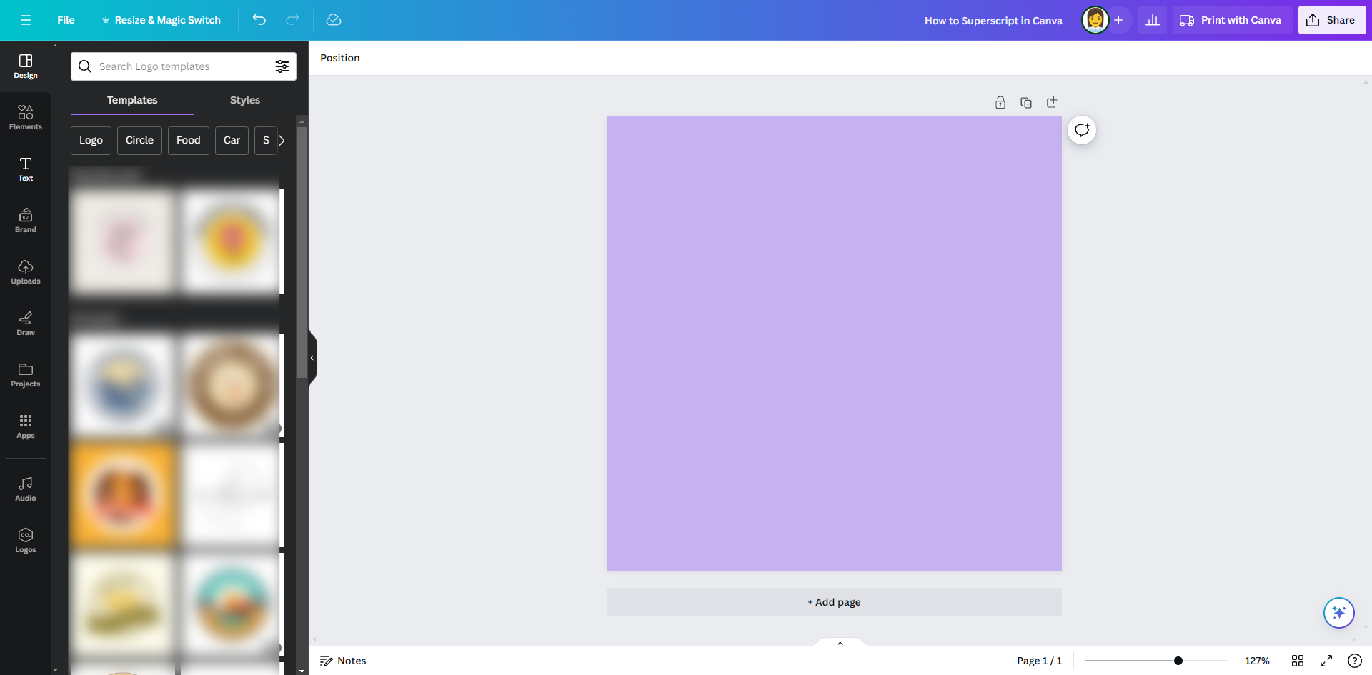 How to Superscript in Canva