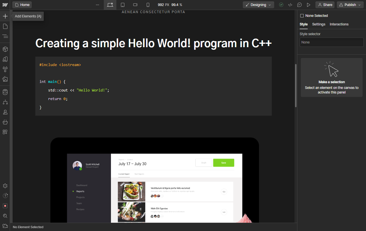 How To Create A Table In Webflow