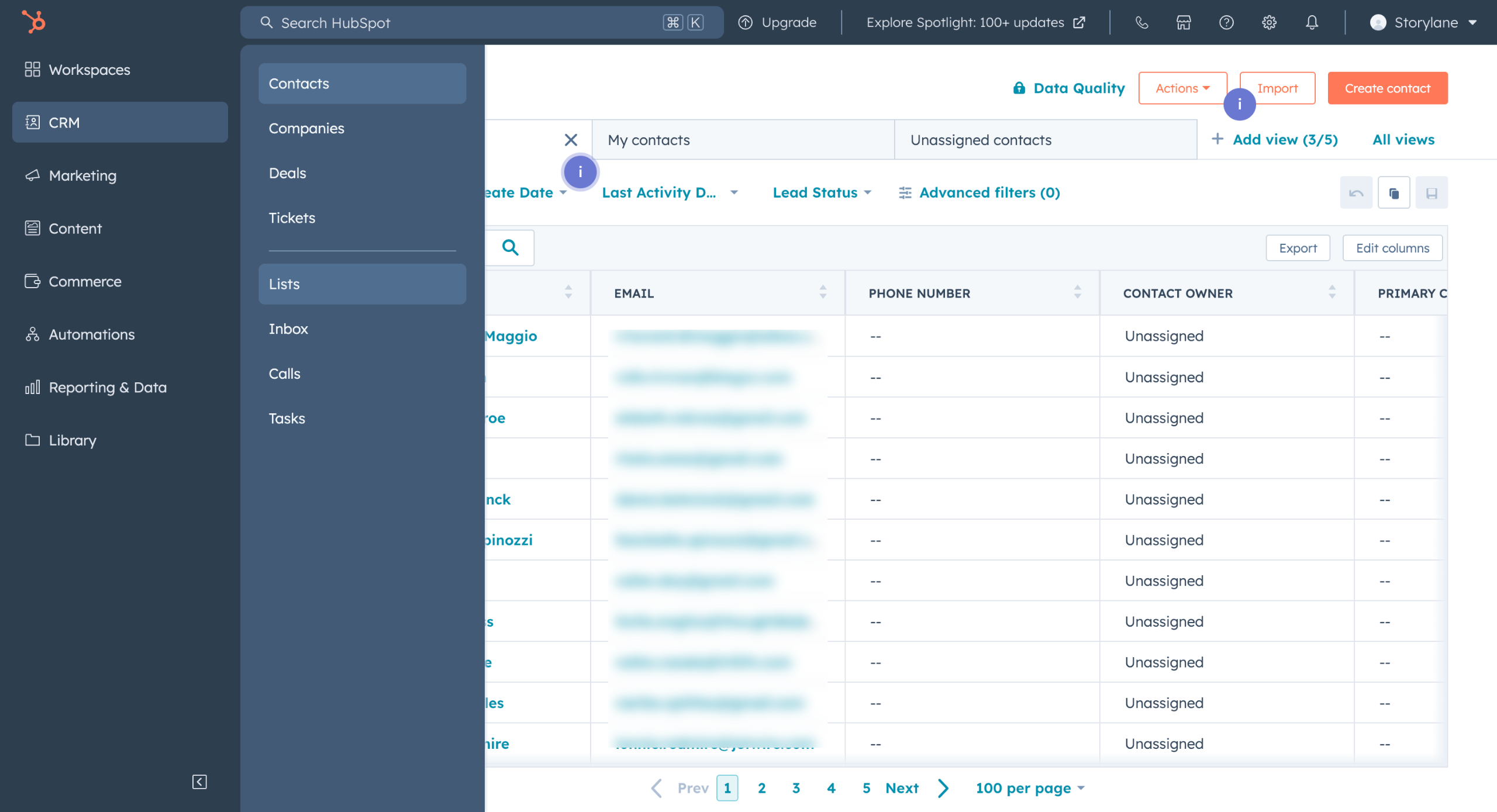 HubSpot - Segment contacts