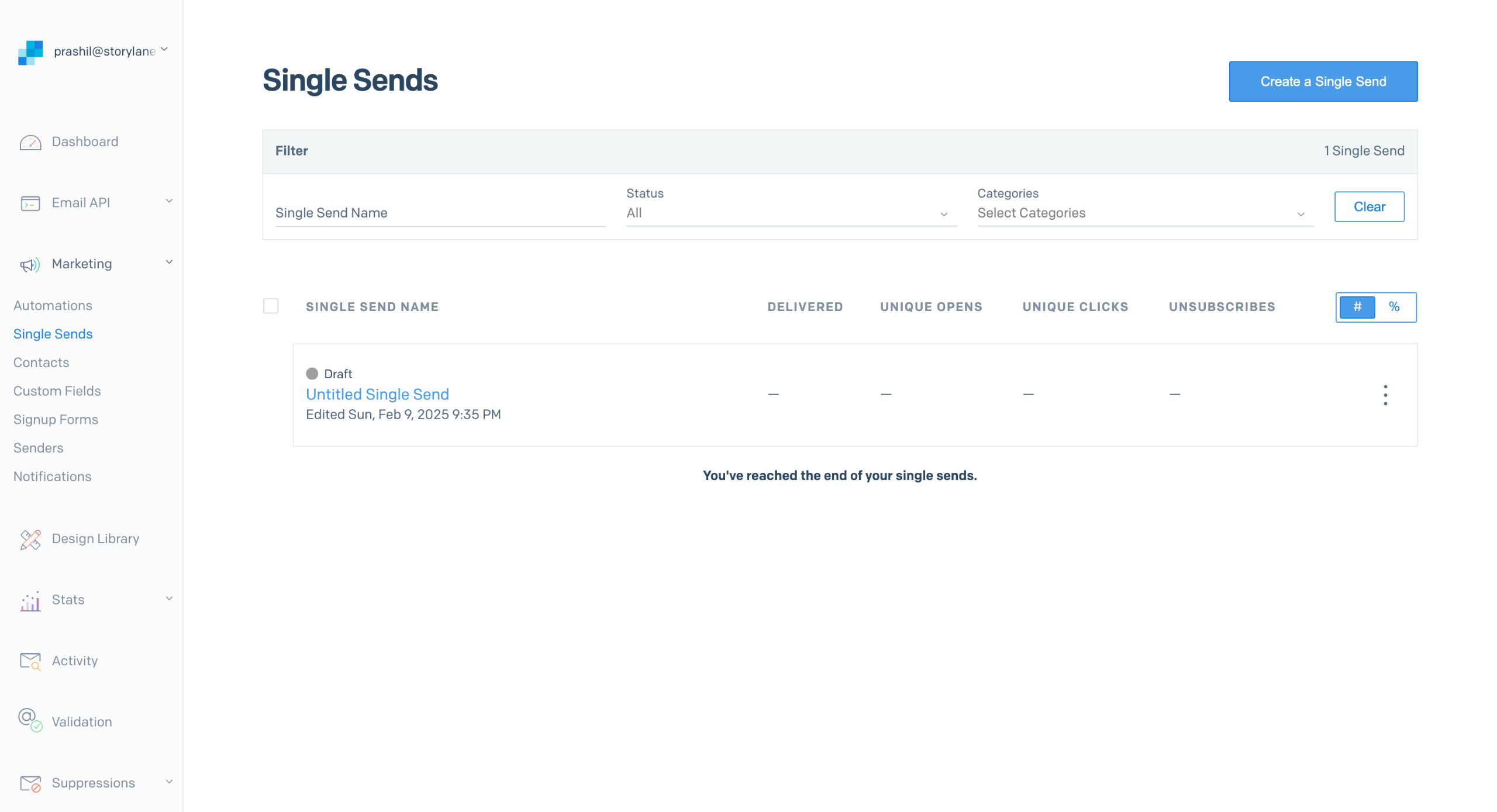 How to create contact list in sendgrid