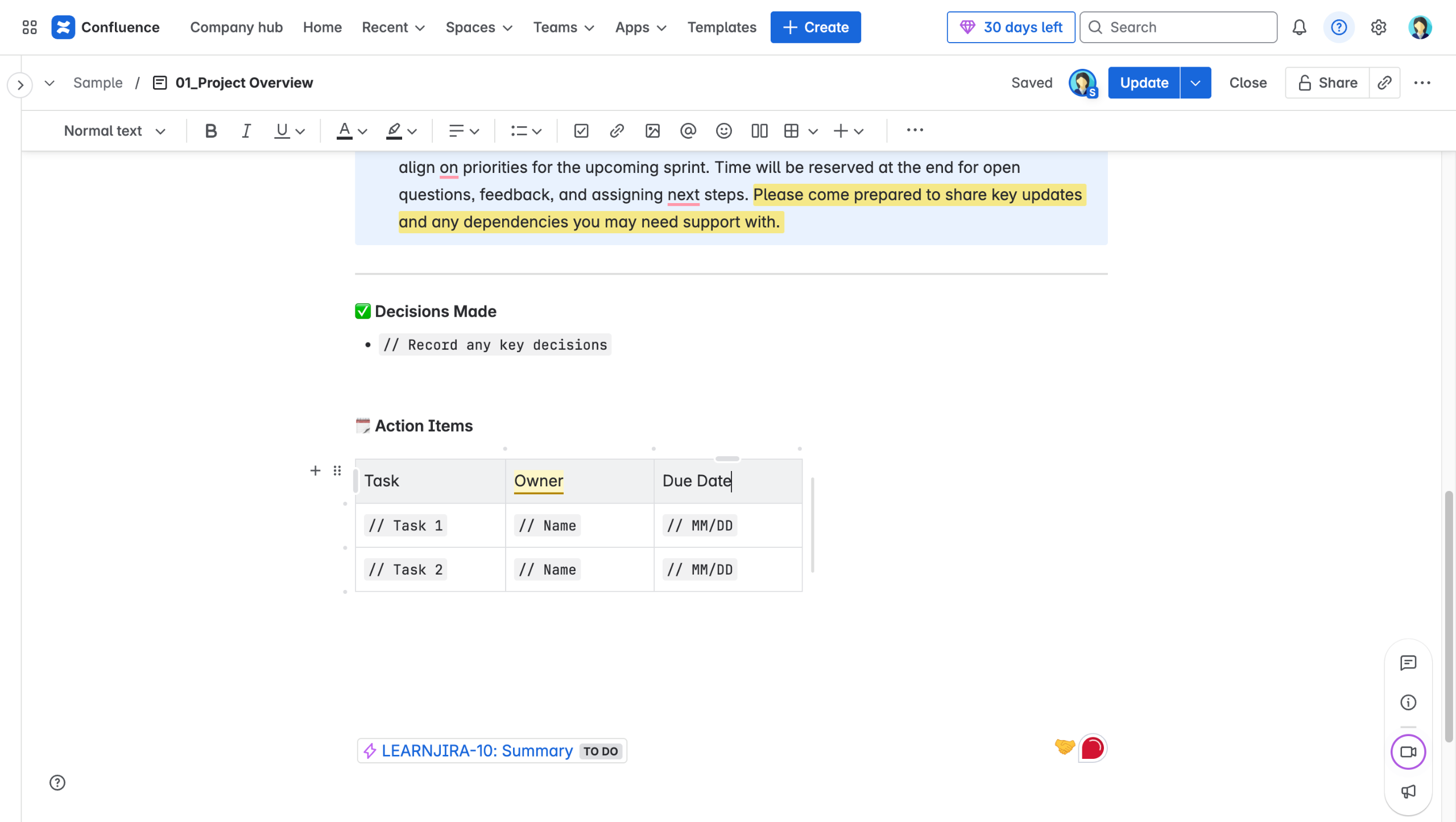 How To Center A Table In Confluence