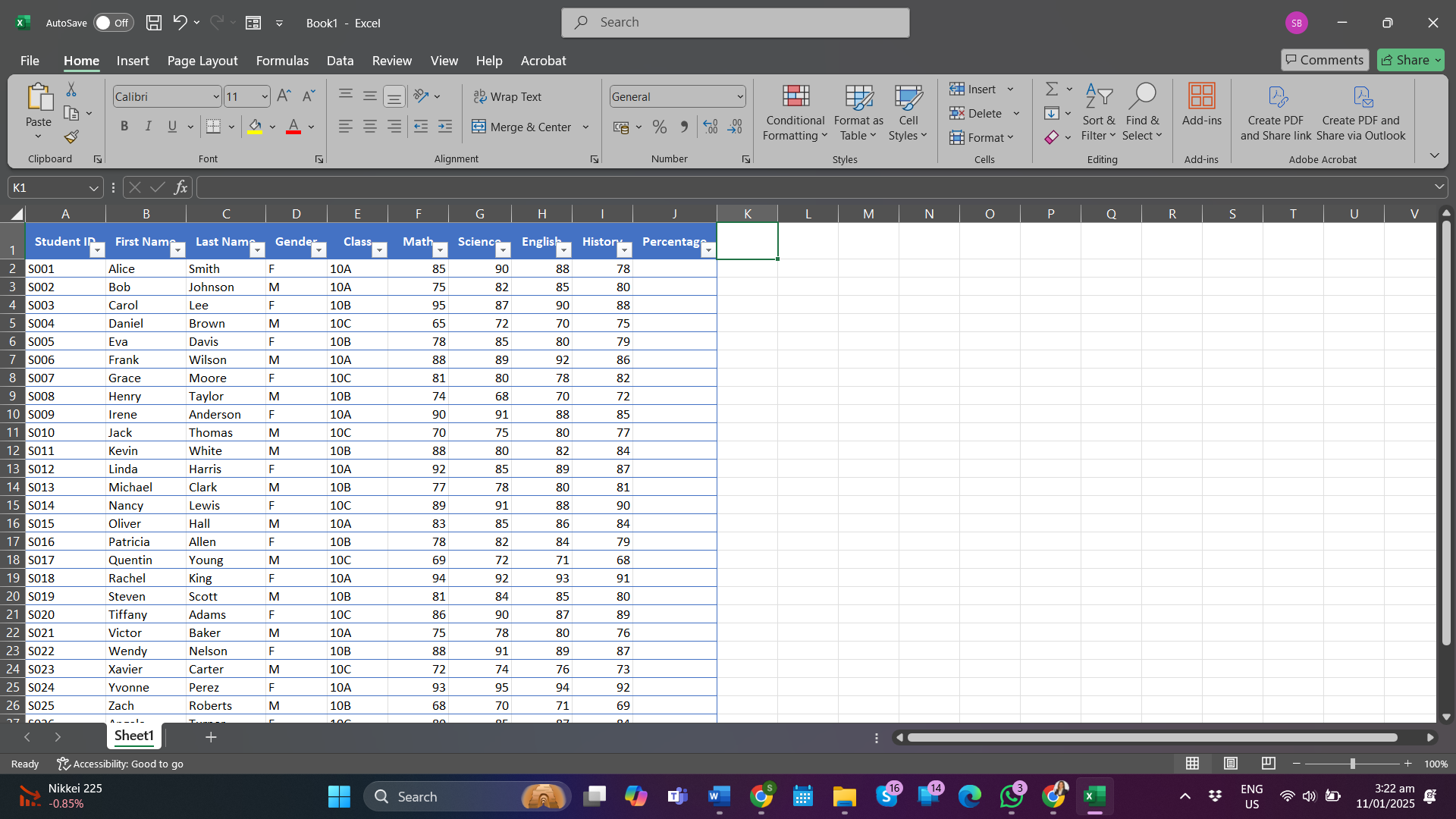 How to make a column always visible microsoft excel
