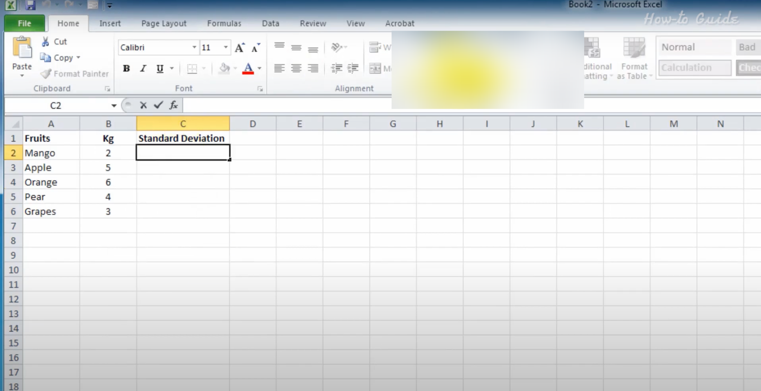 How to Find Standard Deviation in Microsoft Excel