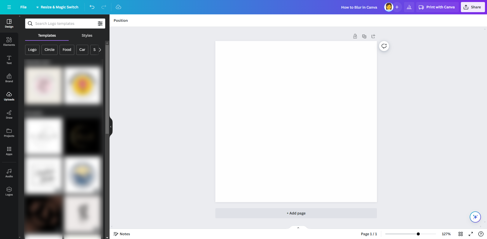 How to Blur in Canva