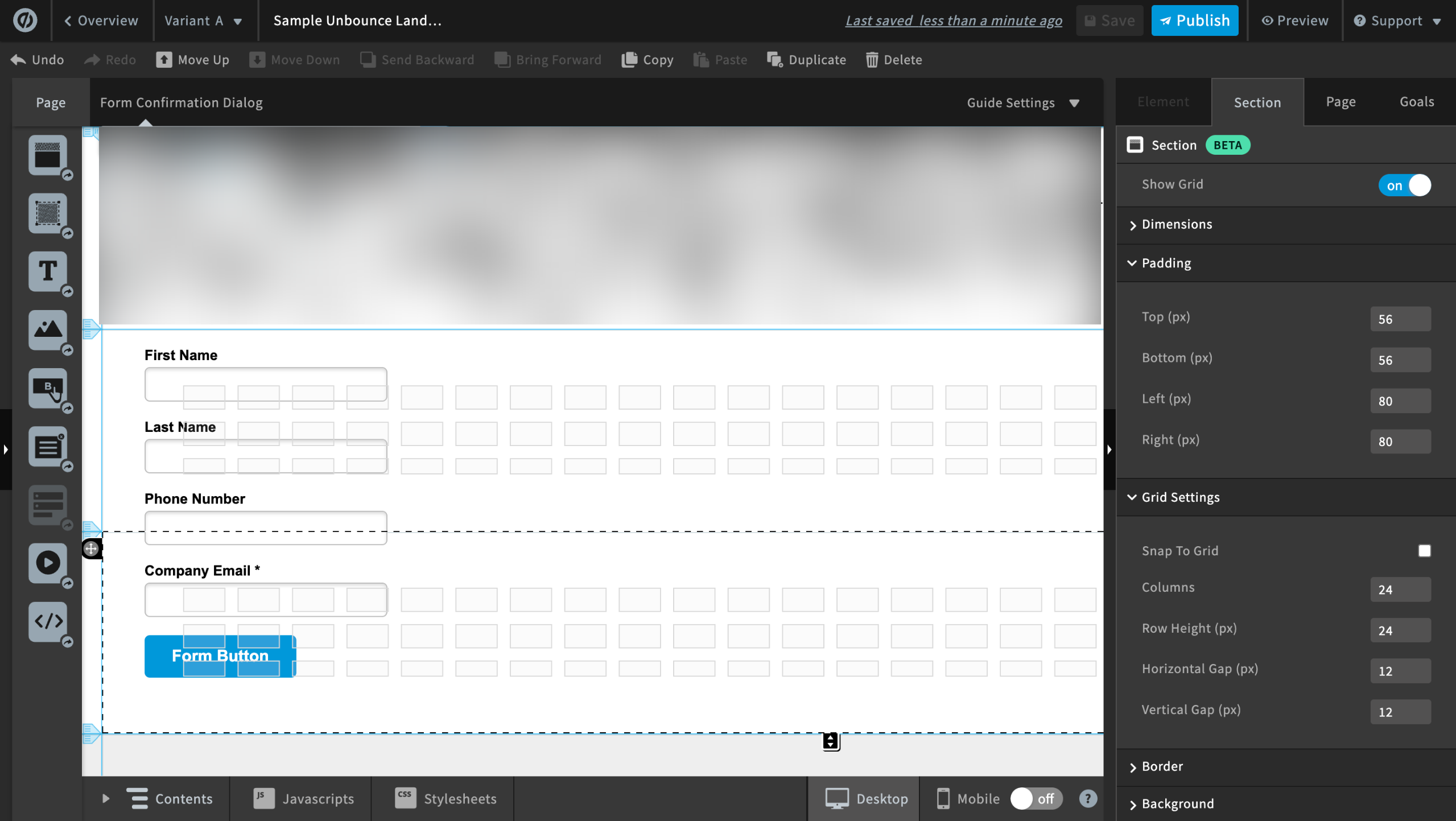 How to View Hidden Images in Unbounce
