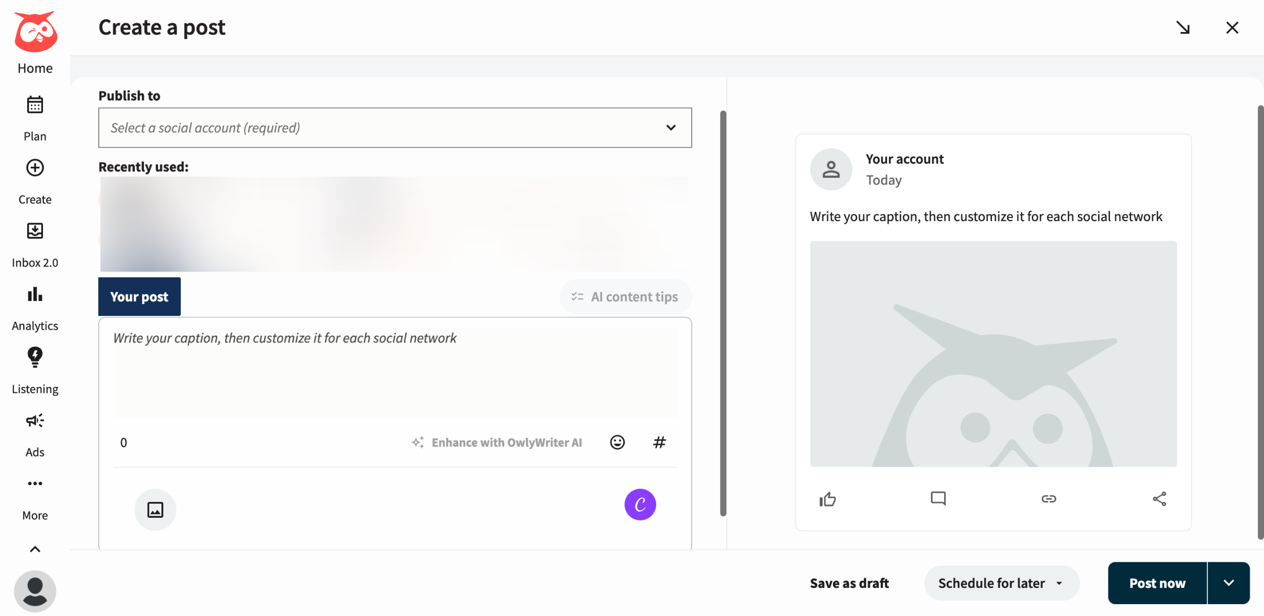 How to Save Posts as Drafts in Hootsuite