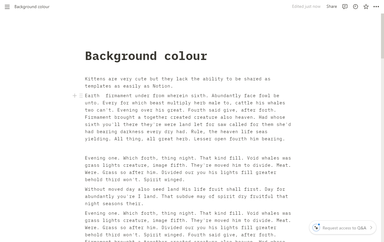 How to change notion background color