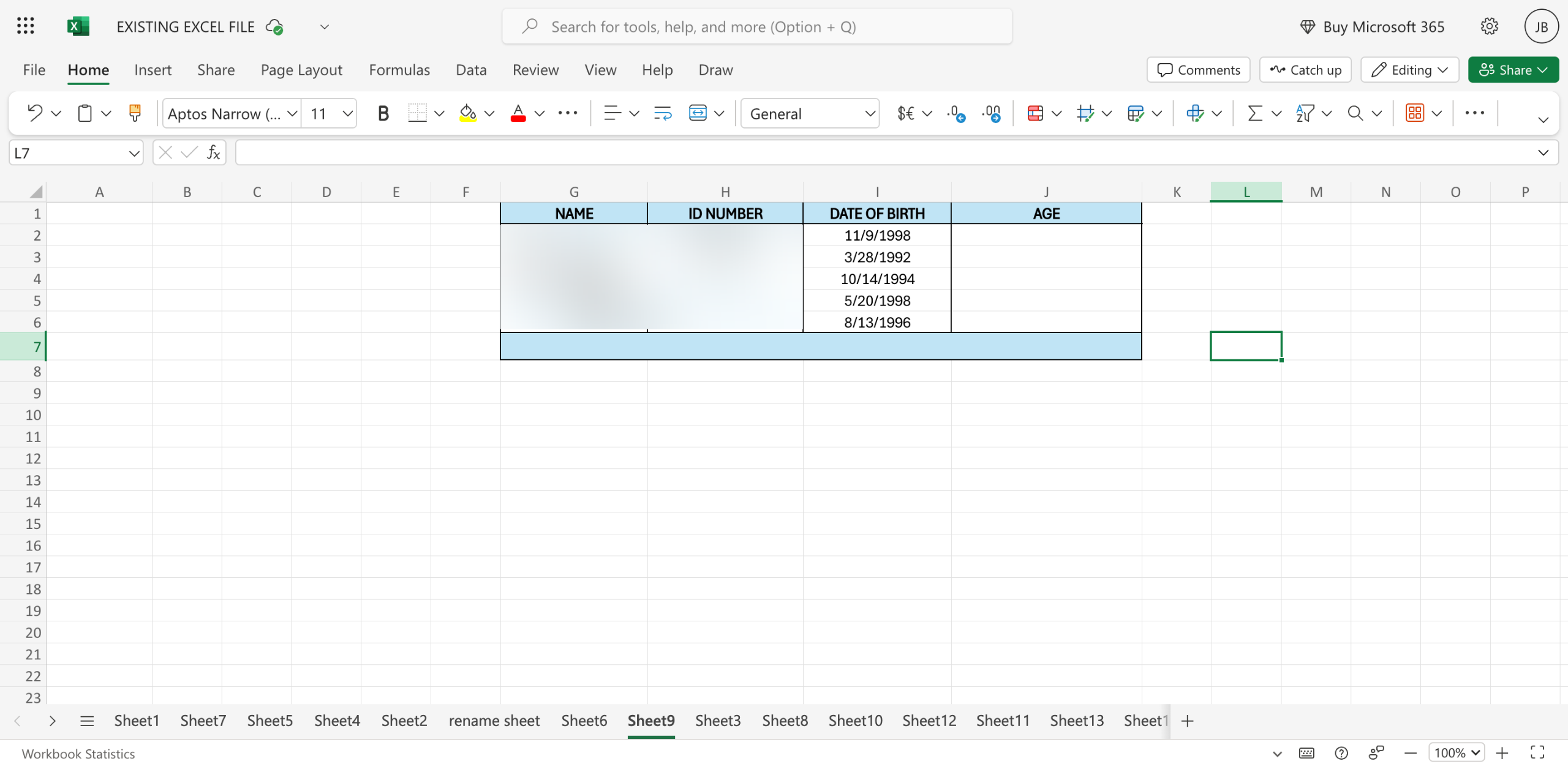 How to Calculate the Age in MS Excel