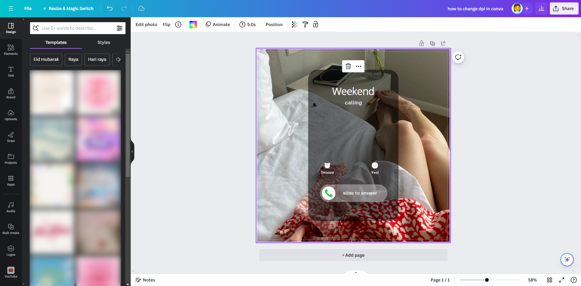 How to Change DPI in Canva