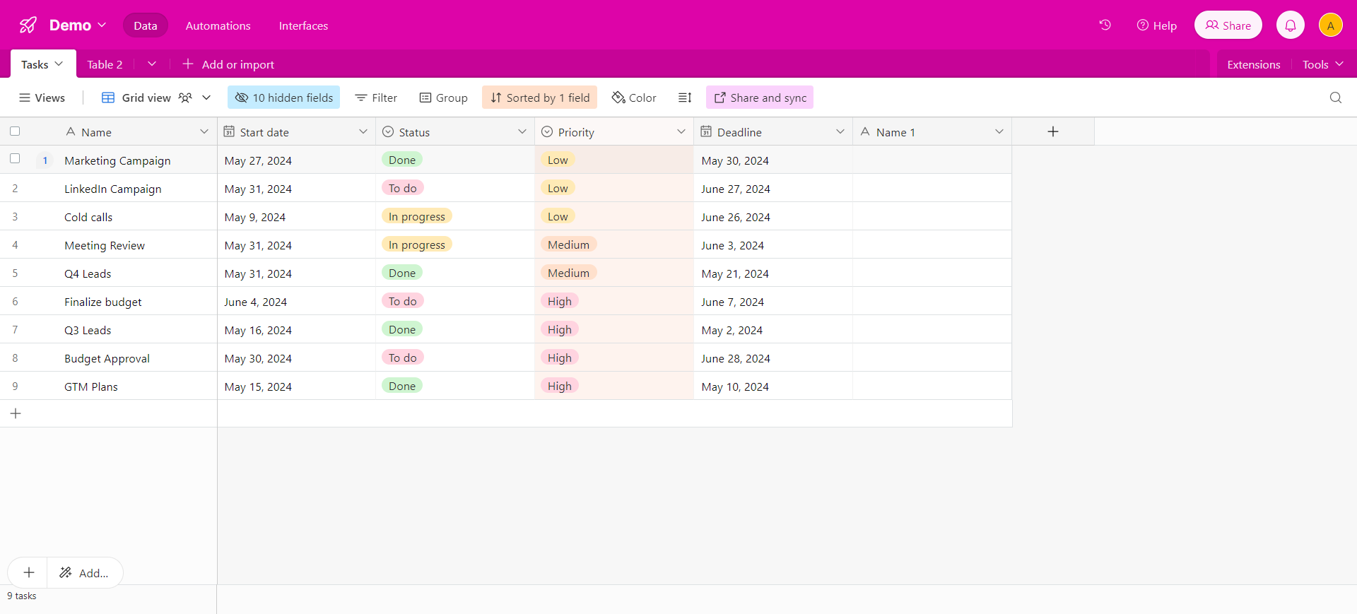 How to copy and paste in airtable
